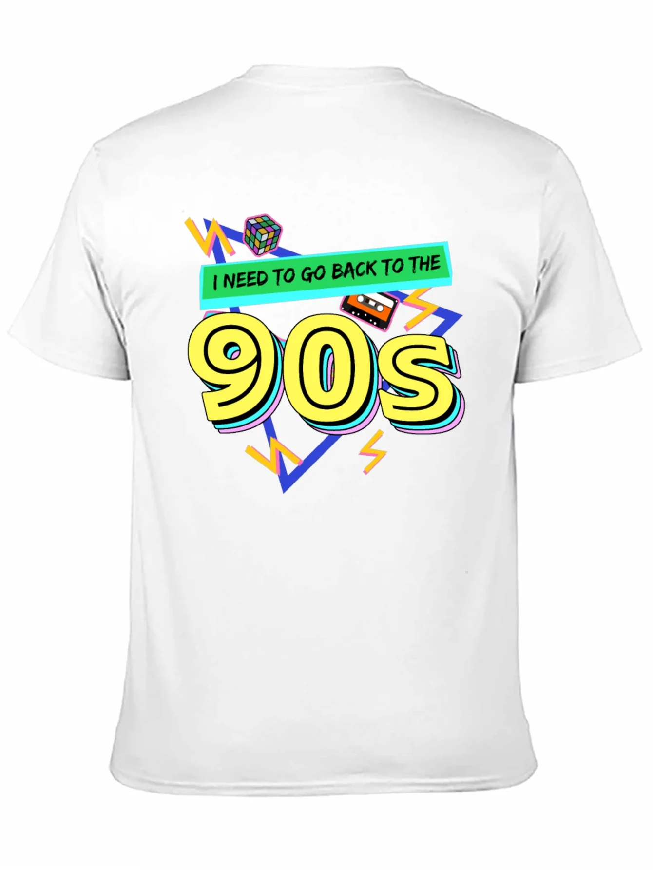 Camiseta Negra con Dise?o Retro de los 90
