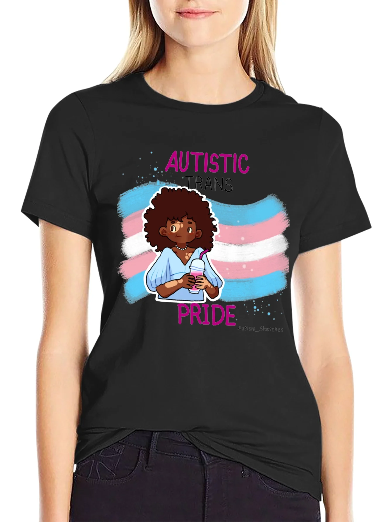 Rebbecca Autistic Trans Pride T-Shirt
