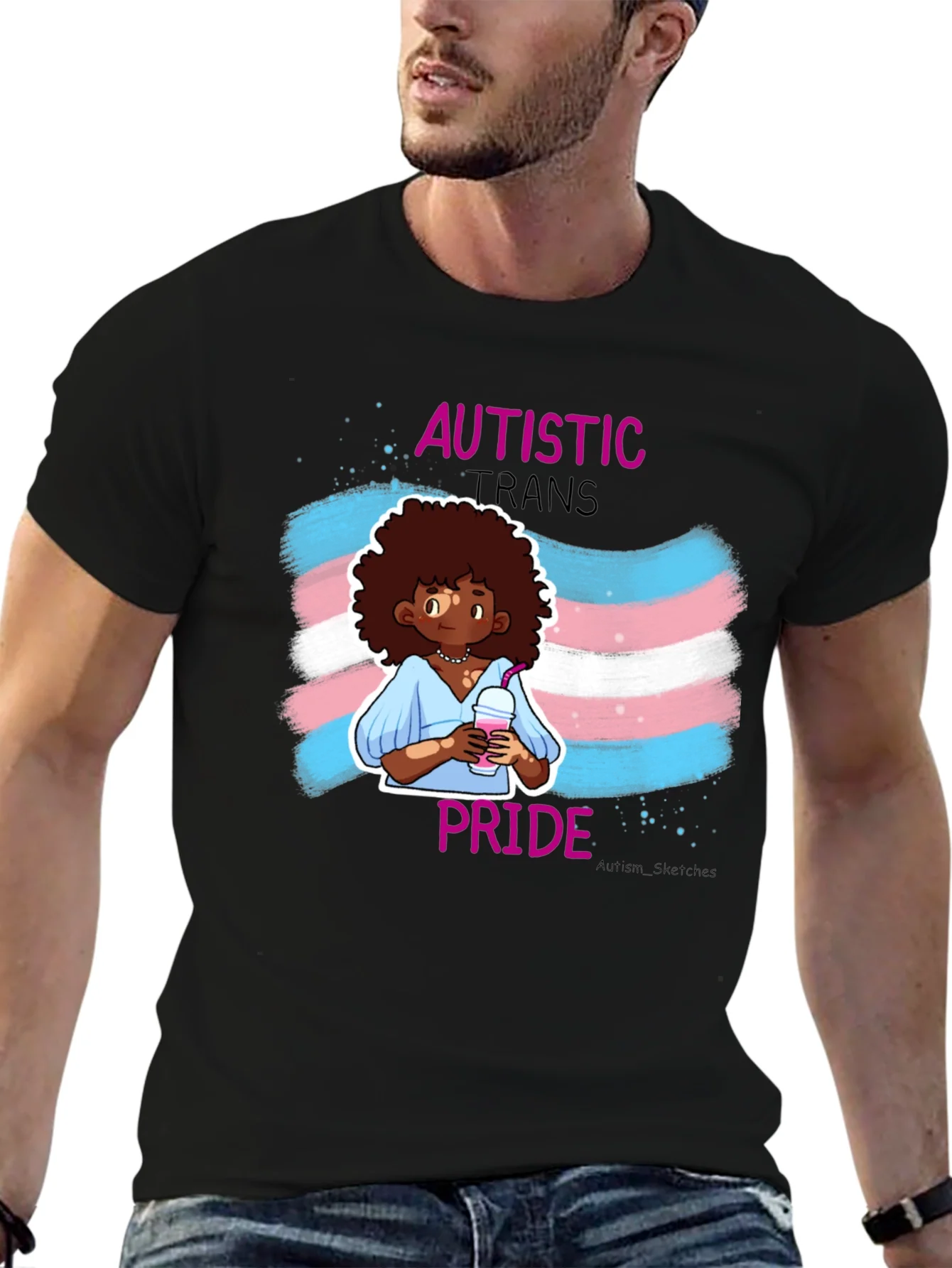 Rebbecca Autistic Trans Pride T-Shirt