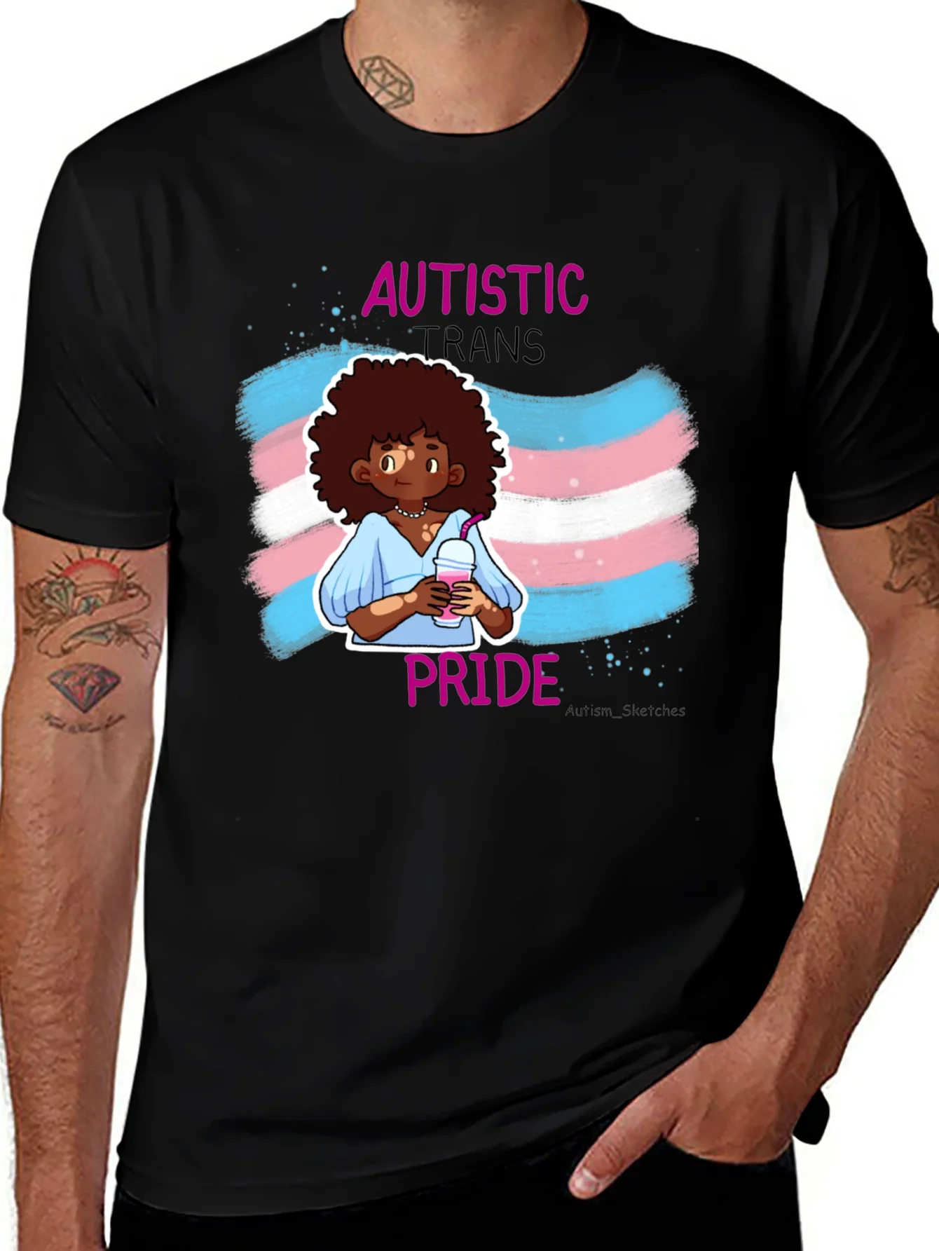 Rebbecca Autistic Trans Pride T-Shirt