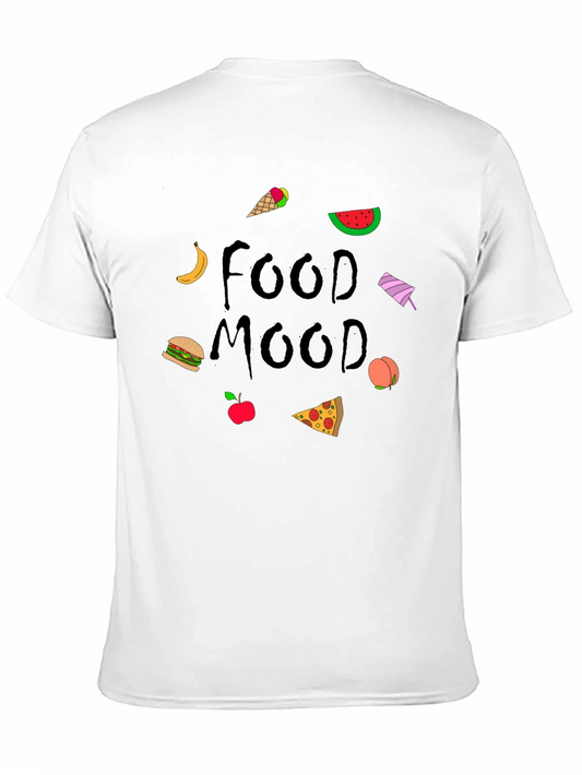 Camiseta Negra Food Mood con Dibujos de Comida