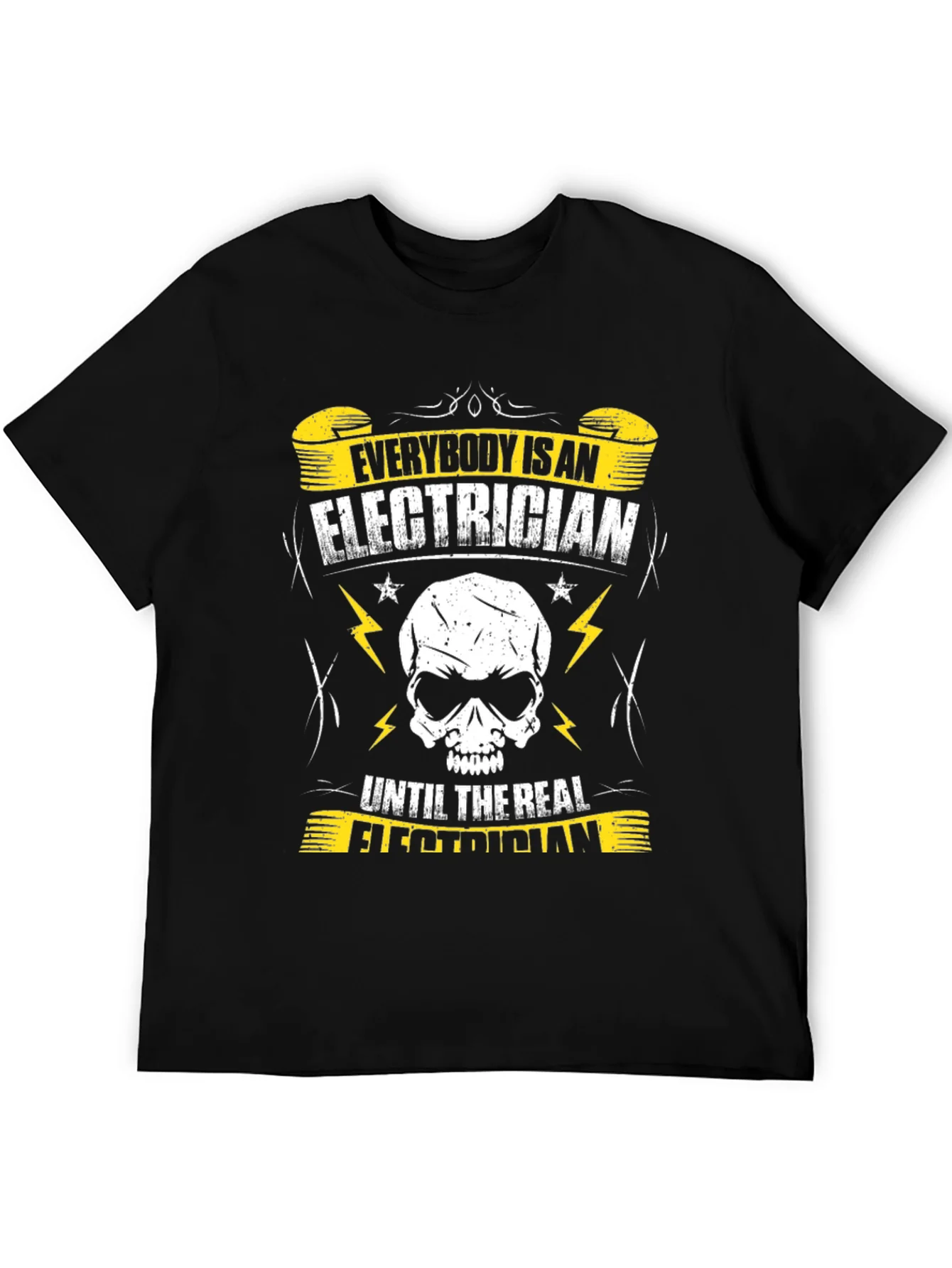 Camiseta Negra con Dise?o de Electricista