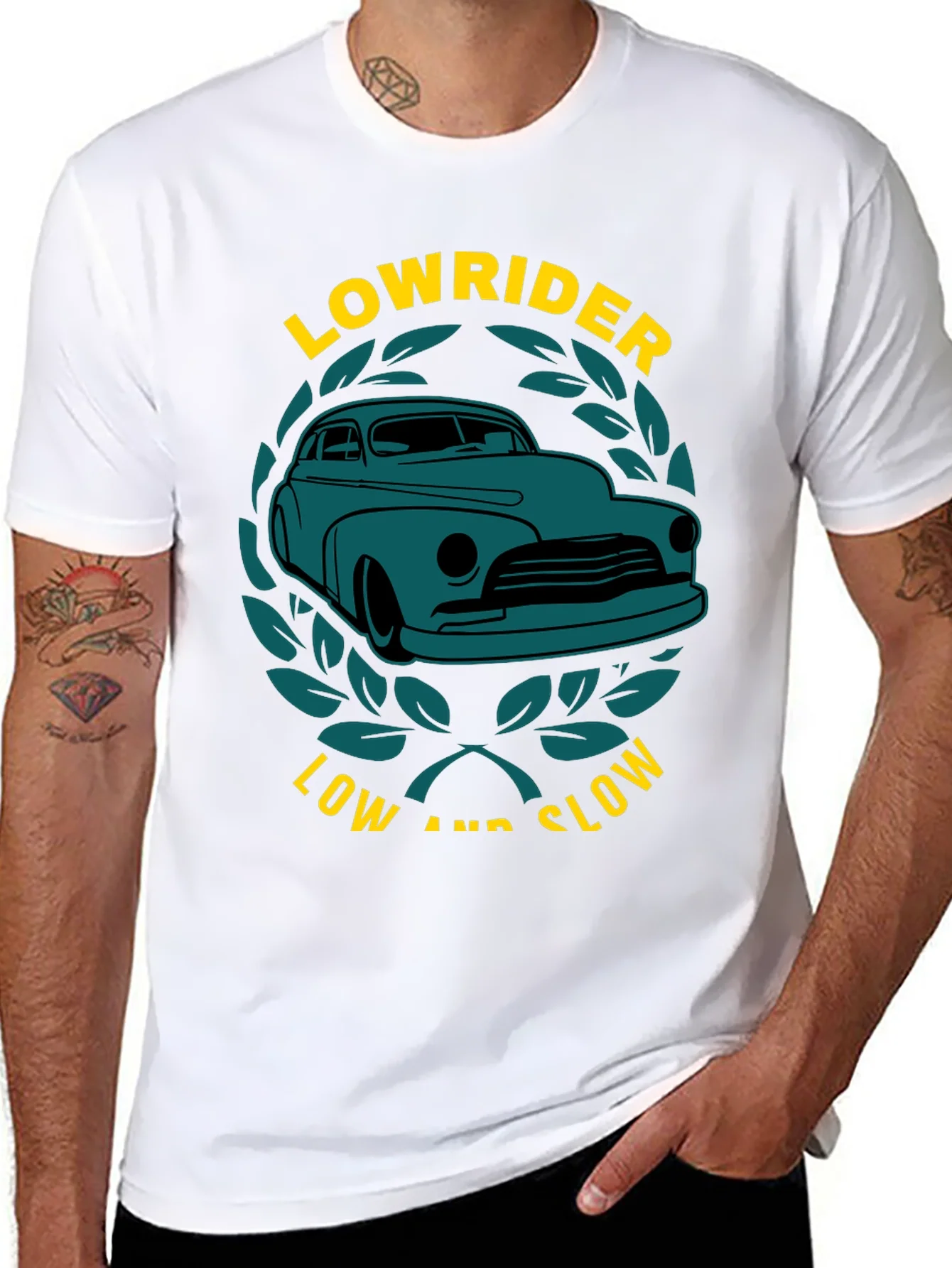 Rebbecca Lowrider Car Graphic T-Shirt Classic Car Tee