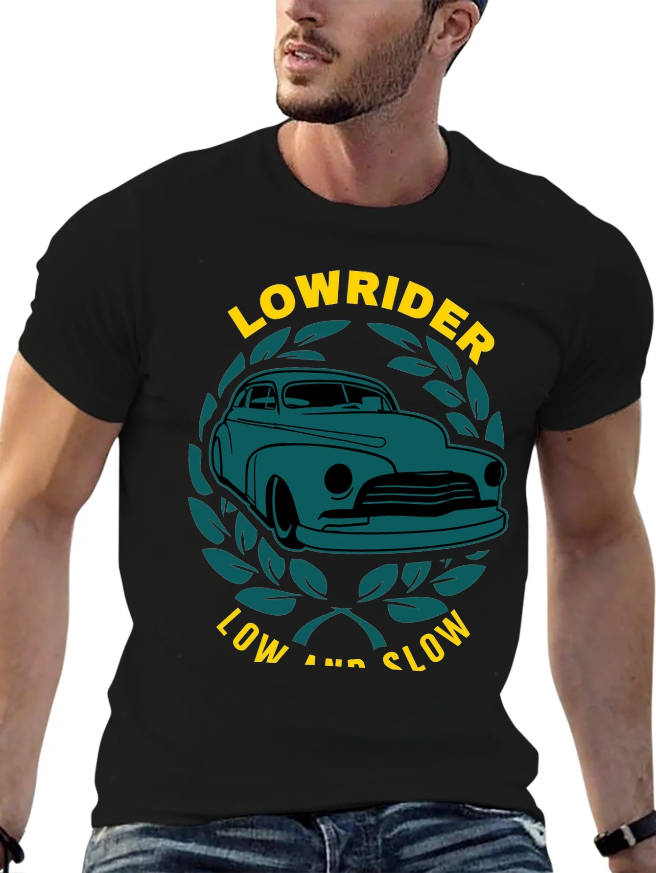 Rebbecca Lowrider Car Graphic T-Shirt Classic Car Tee