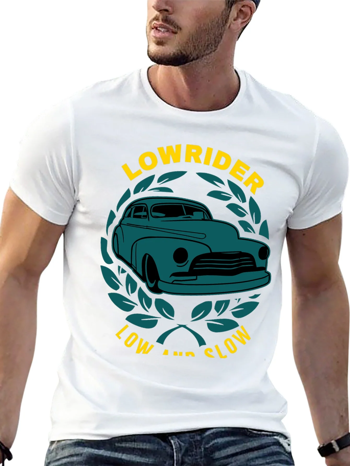 Rebbecca Lowrider Car Graphic T-Shirt Classic Car Tee