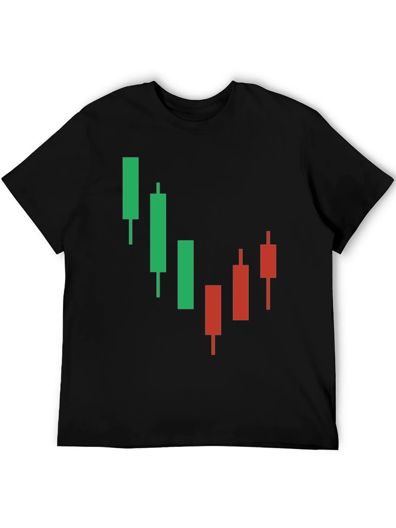 Camiseta Negra con Dise?o de Gr¨¢fico Burs¨¢til