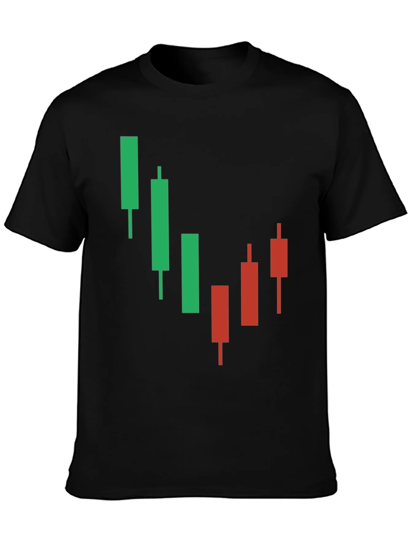 Camiseta Negra con Dise?o de Gr¨¢fico Burs¨¢til