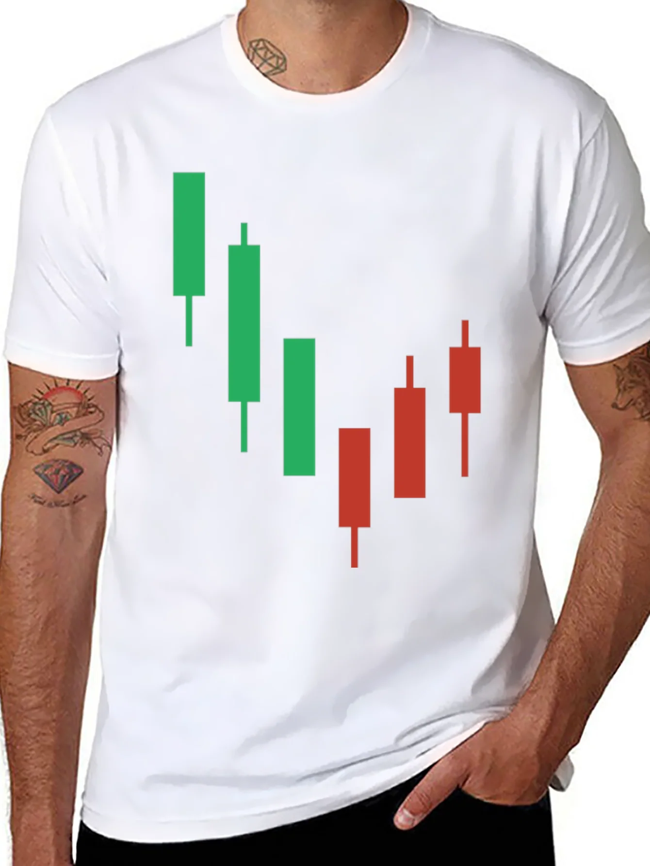 Camiseta Negra con Dise?o de Gr¨¢fico Burs¨¢til