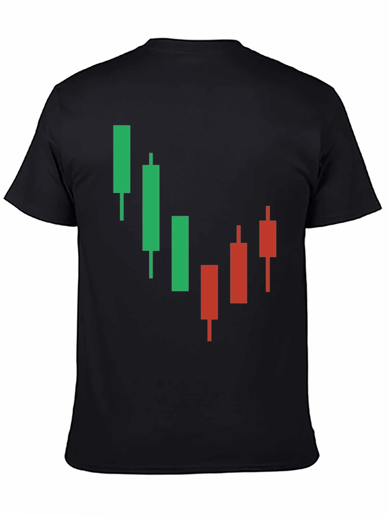 Camiseta Negra con Dise?o de Gr¨¢fico Burs¨¢til