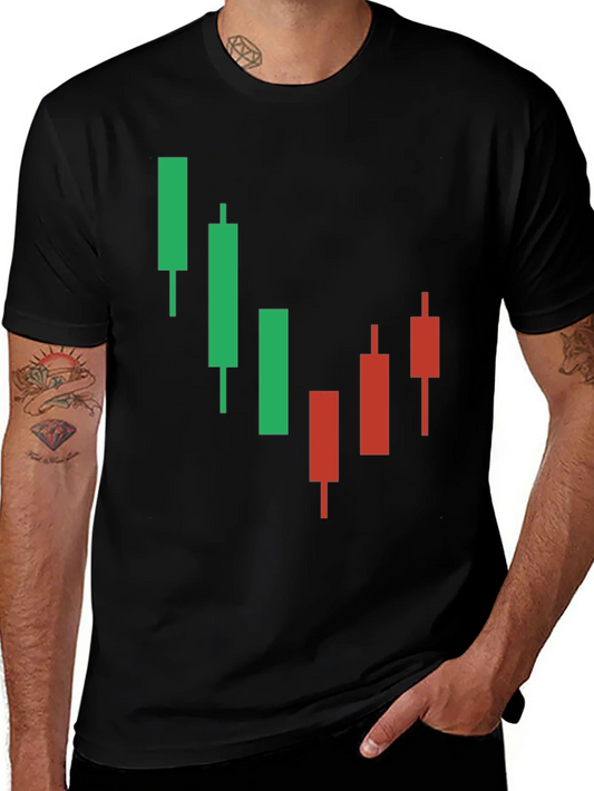 Camiseta Negra con Dise?o de Gr¨¢fico Burs¨¢til