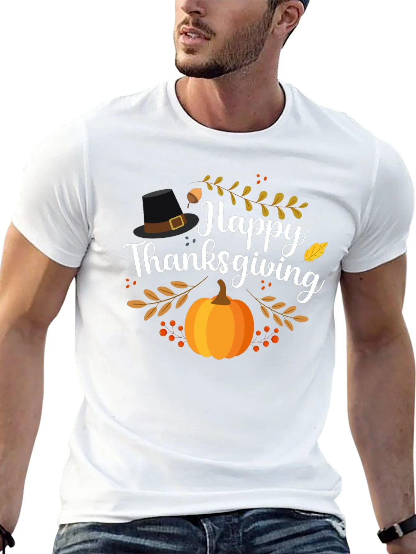 Rebbecca Happy Thanksgiving Graphic T-Shirt