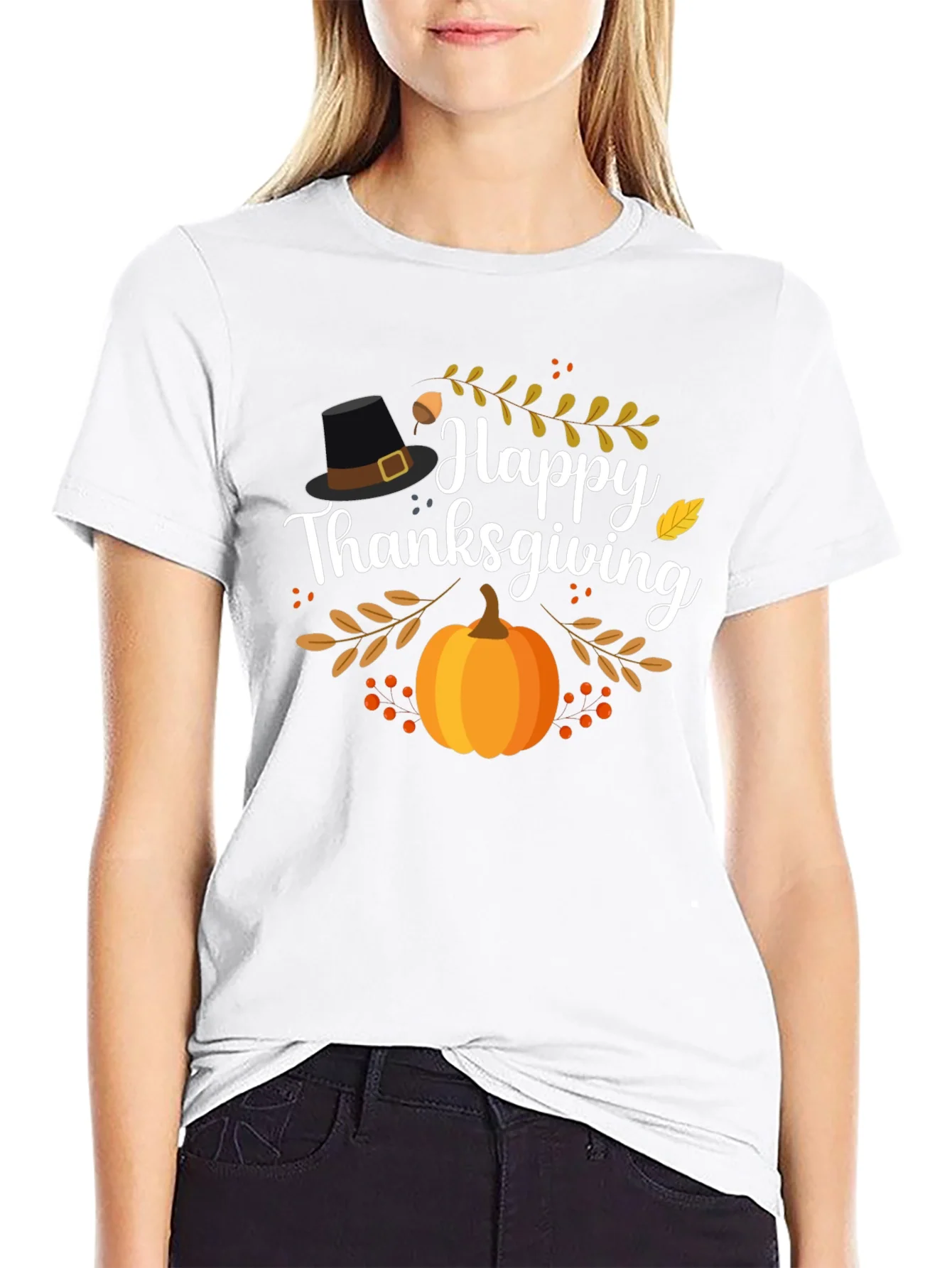 Rebbecca Happy Thanksgiving Graphic T-Shirt