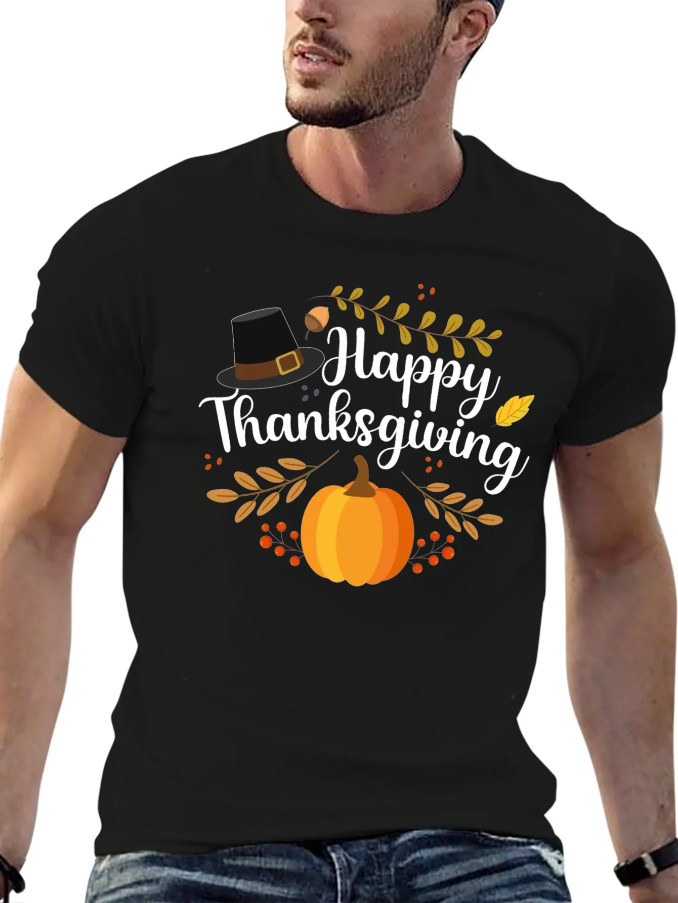 Rebbecca Happy Thanksgiving Graphic T-Shirt
