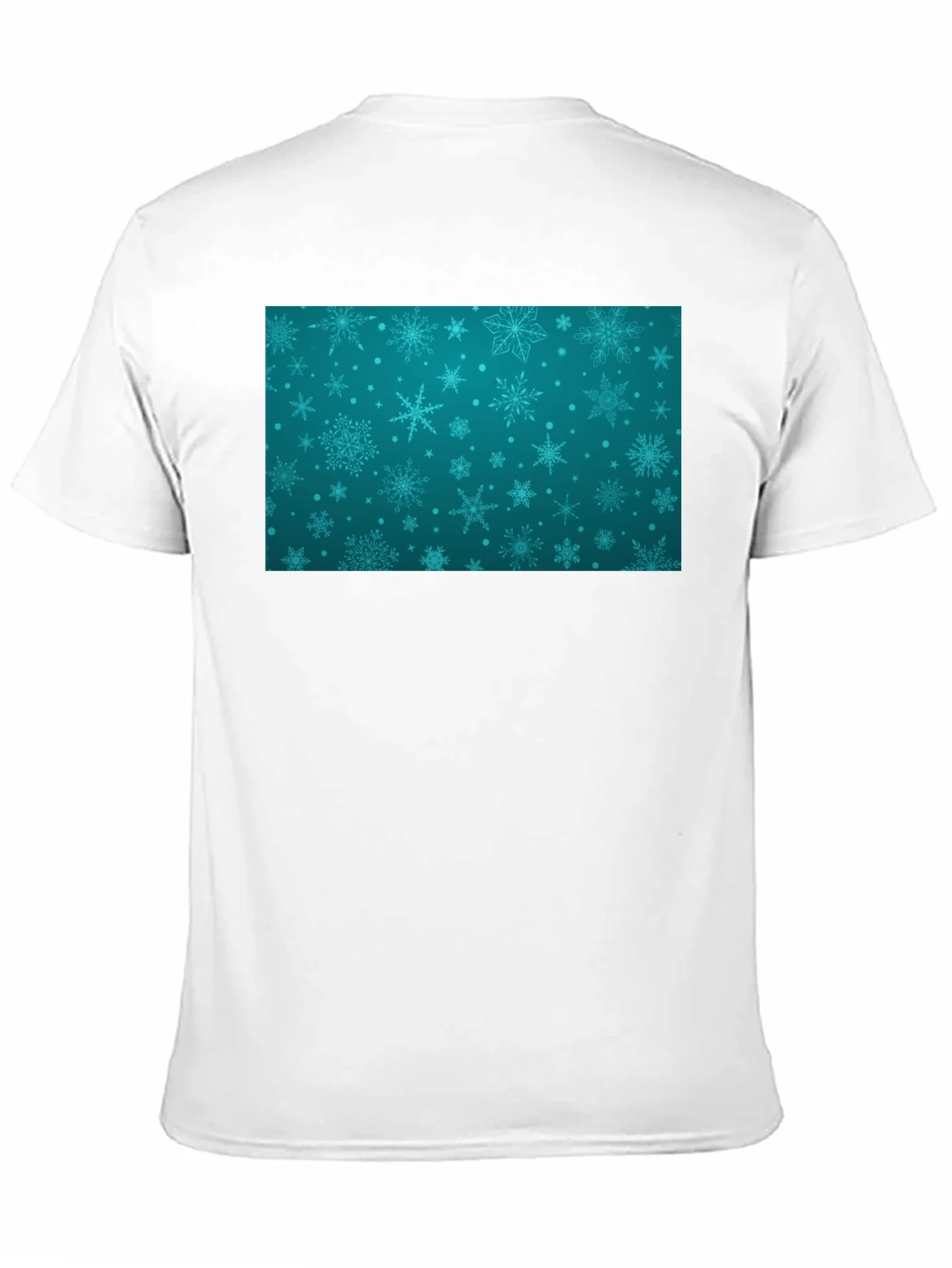Camiseta Negra con Dise?o Invernal Azul