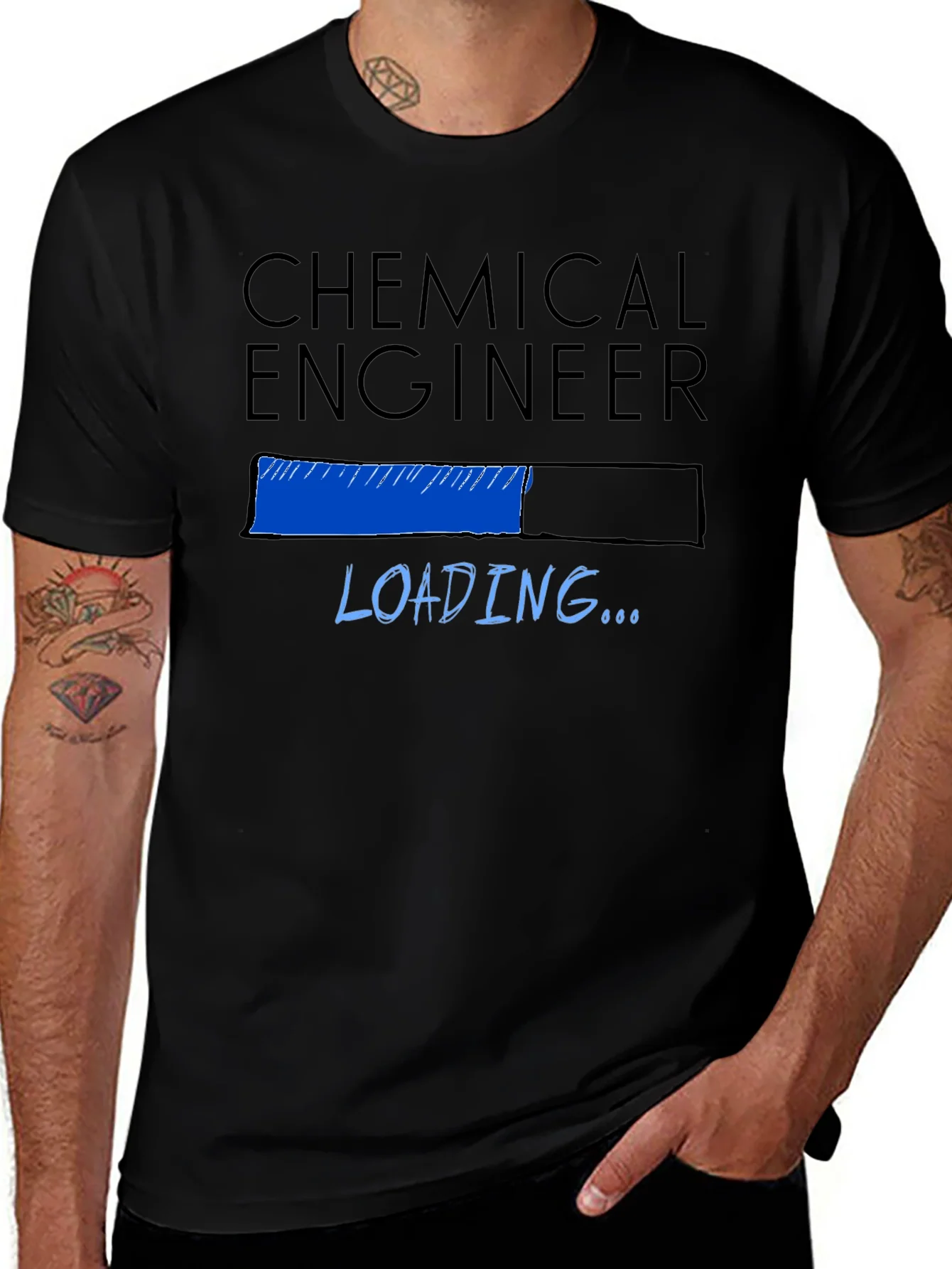 Rebbecca Chemical Engineer Loading T-Shirt - Black