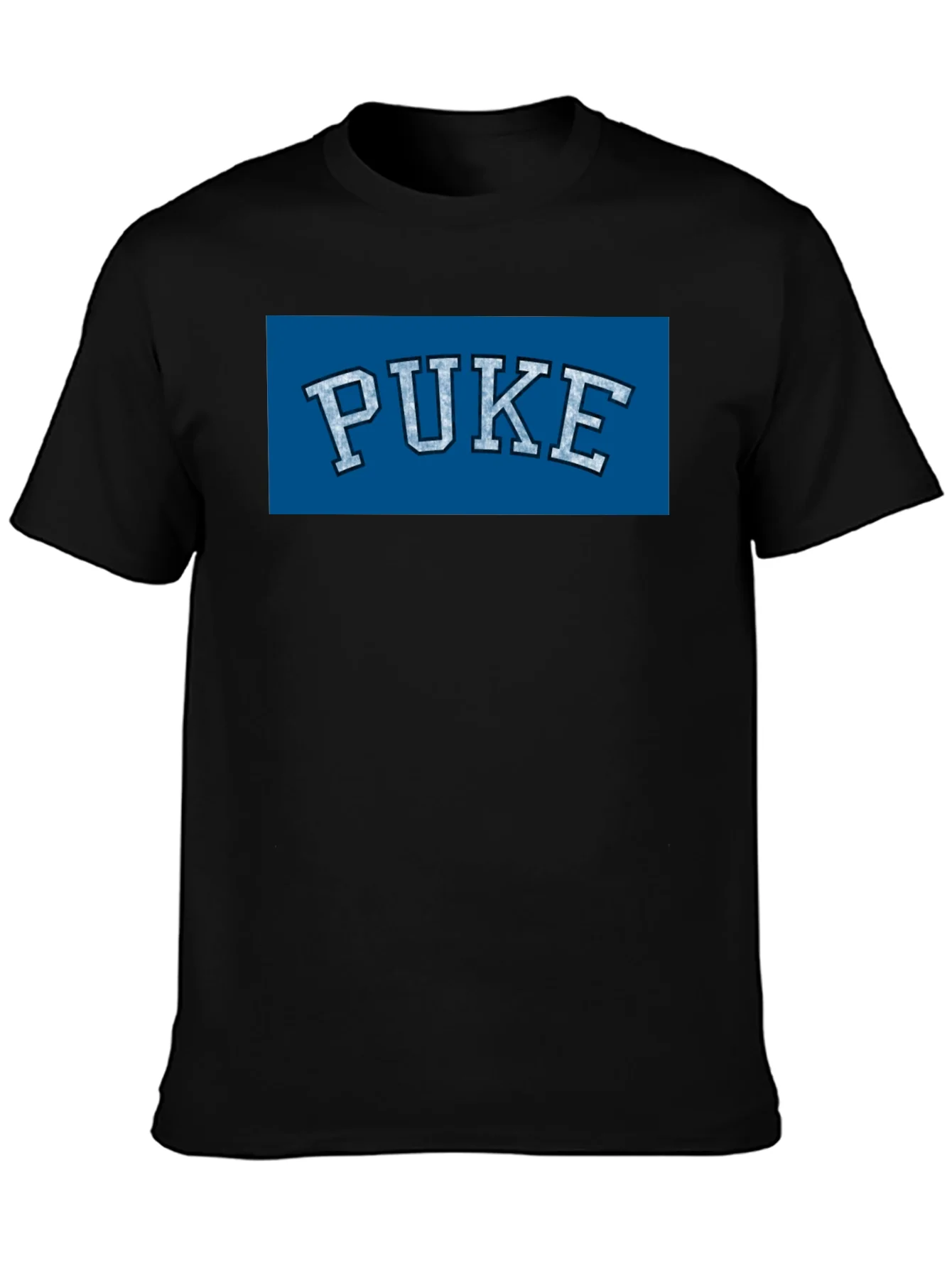 Camiseta Negra PUKE Estilo Universitario