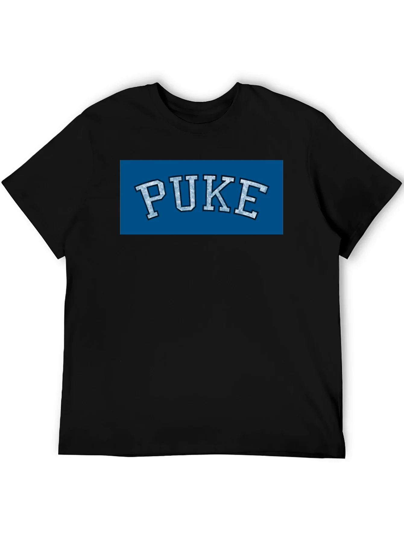 Camiseta Negra PUKE Estilo Universitario