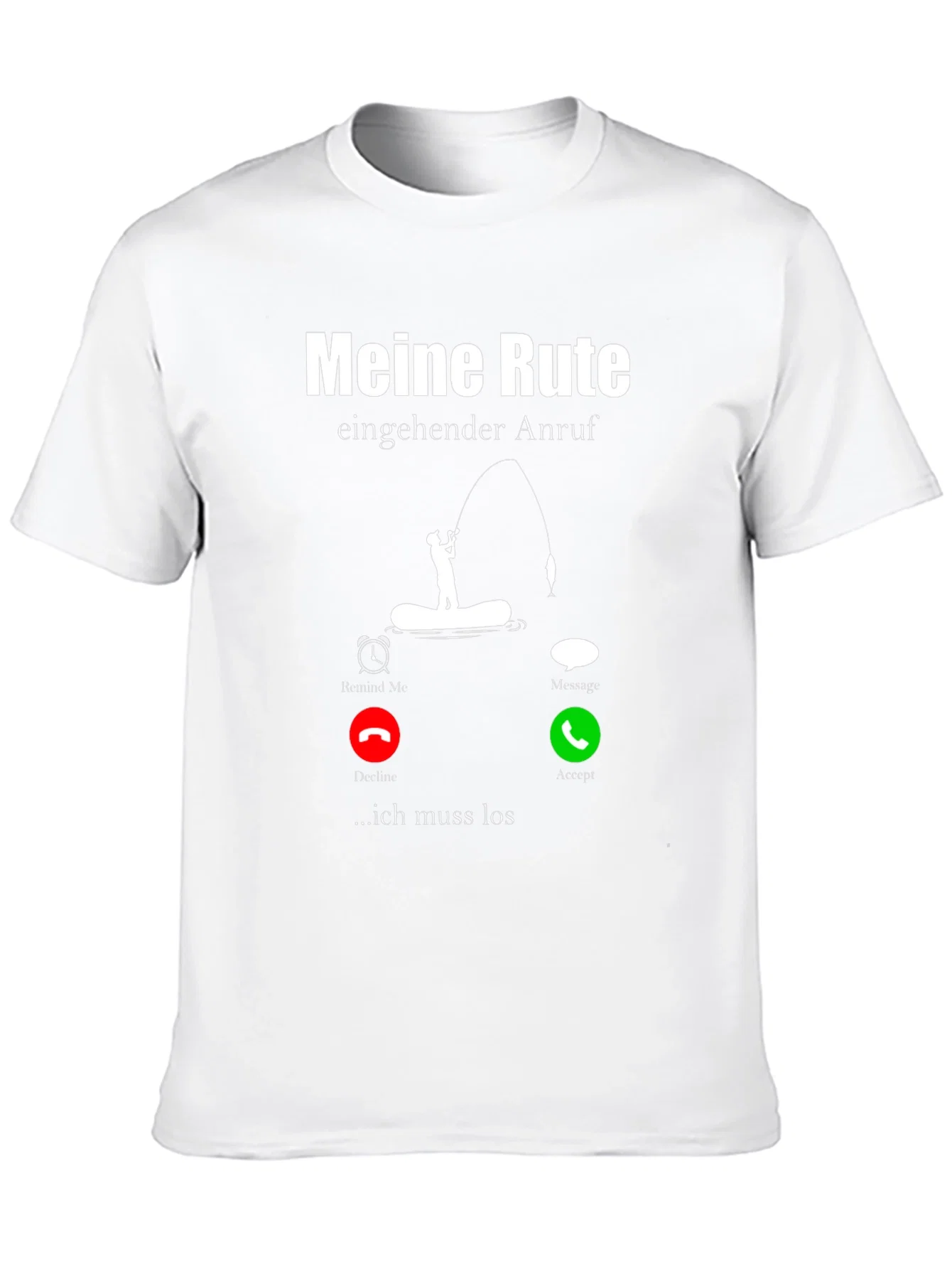 Rebbecca Meine Rute Fishing T-Shirt - Incoming Call Design