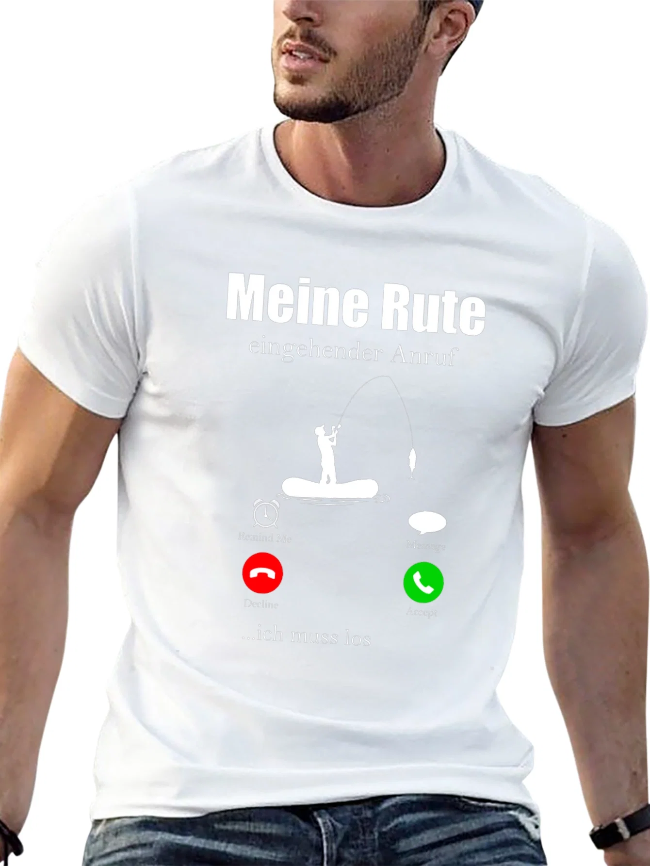 Rebbecca Meine Rute Fishing T-Shirt - Incoming Call Design