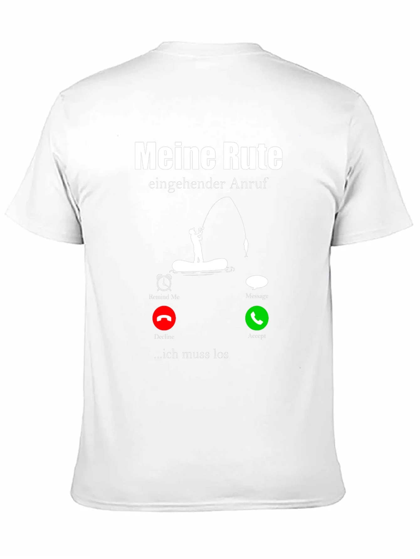 Rebbecca Meine Rute Fishing T-Shirt - Incoming Call Design