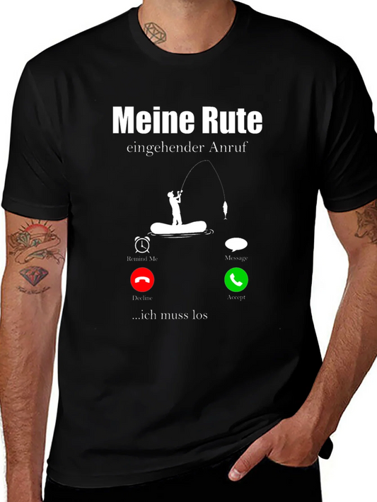 Rebbecca Meine Rute Fishing T-Shirt - Incoming Call Design