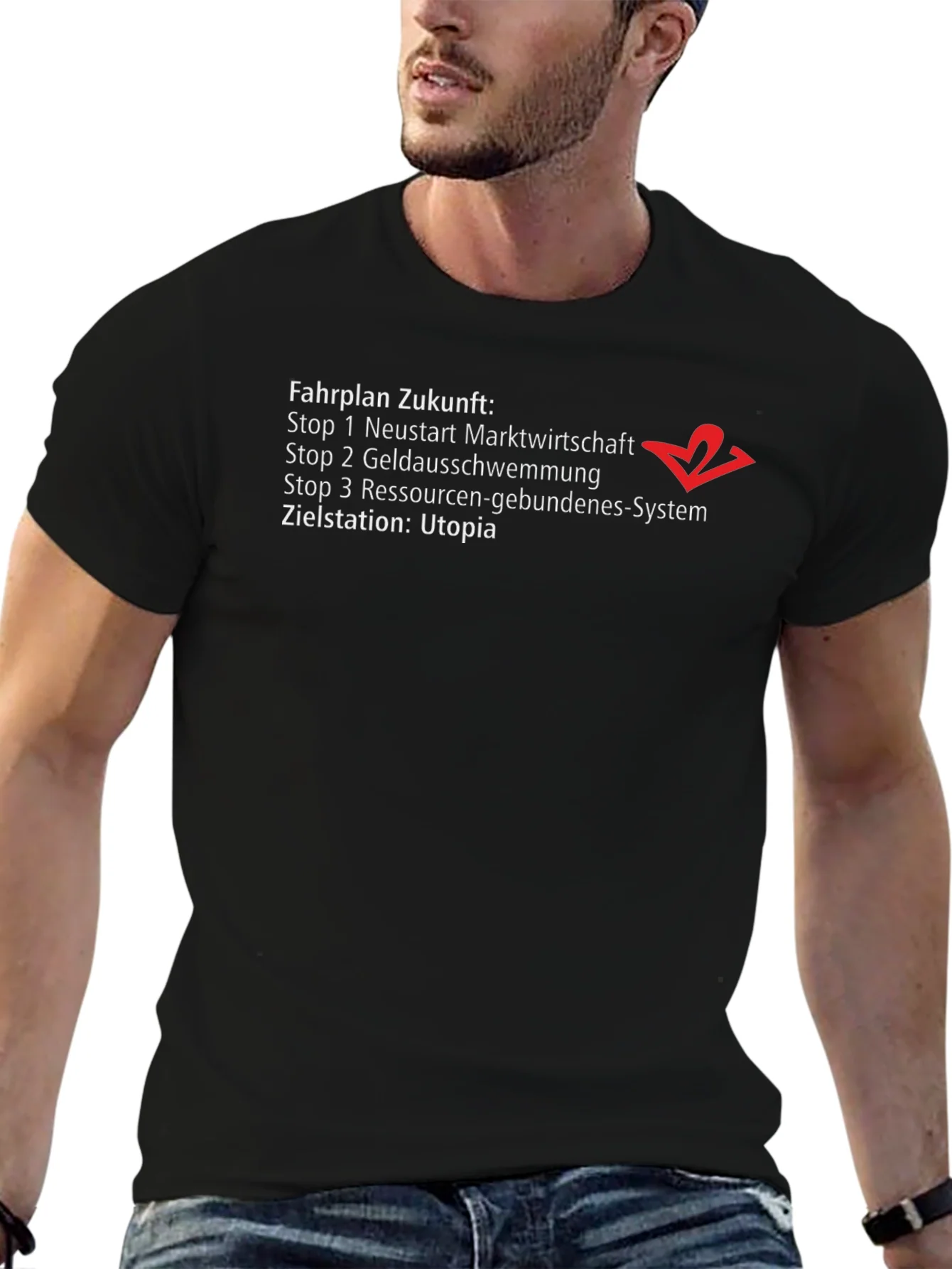 Rebbecca Fahrplan Zukunft Utopia Graphic T-Shirt