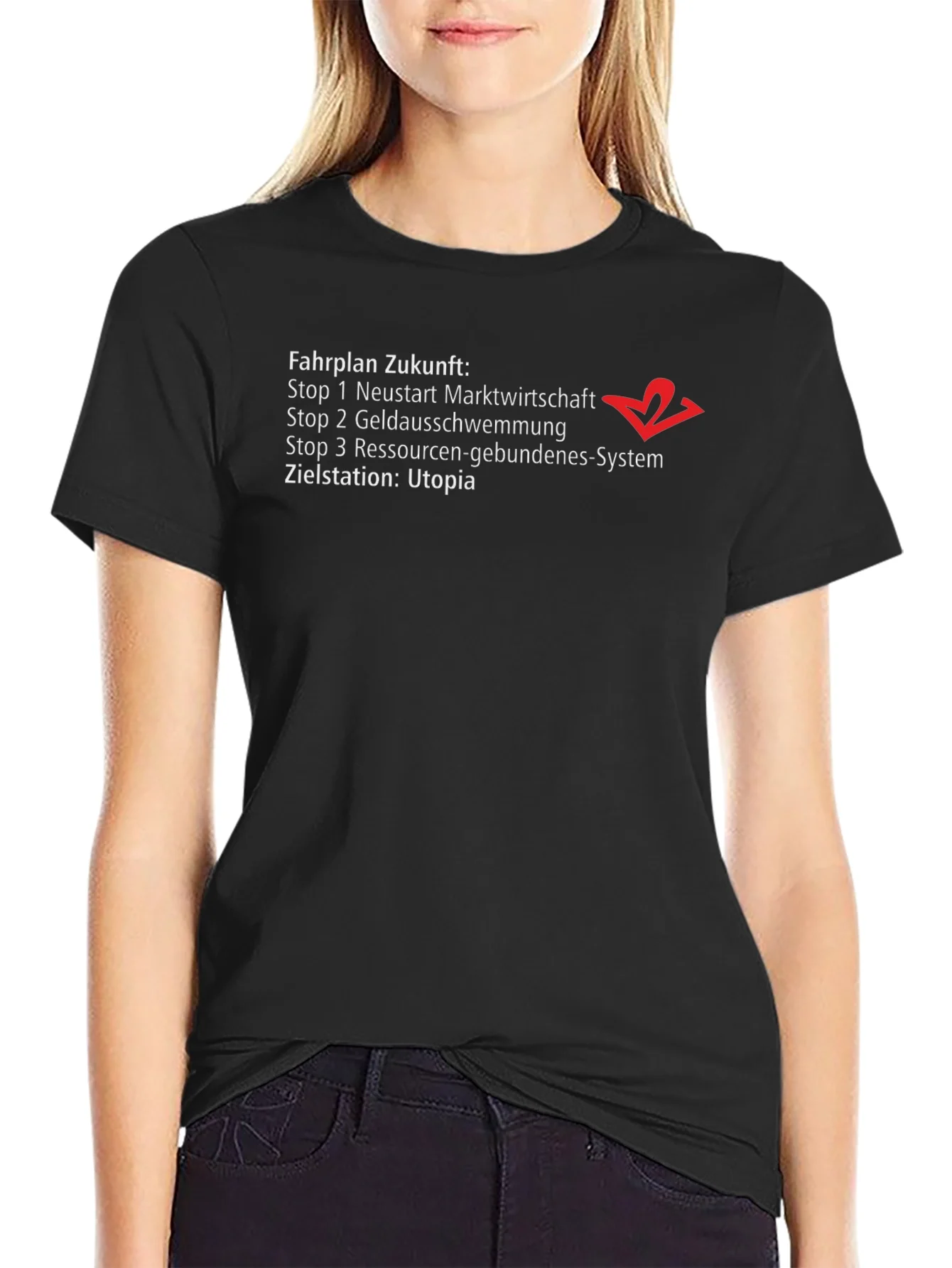 Rebbecca Fahrplan Zukunft Utopia Graphic T-Shirt