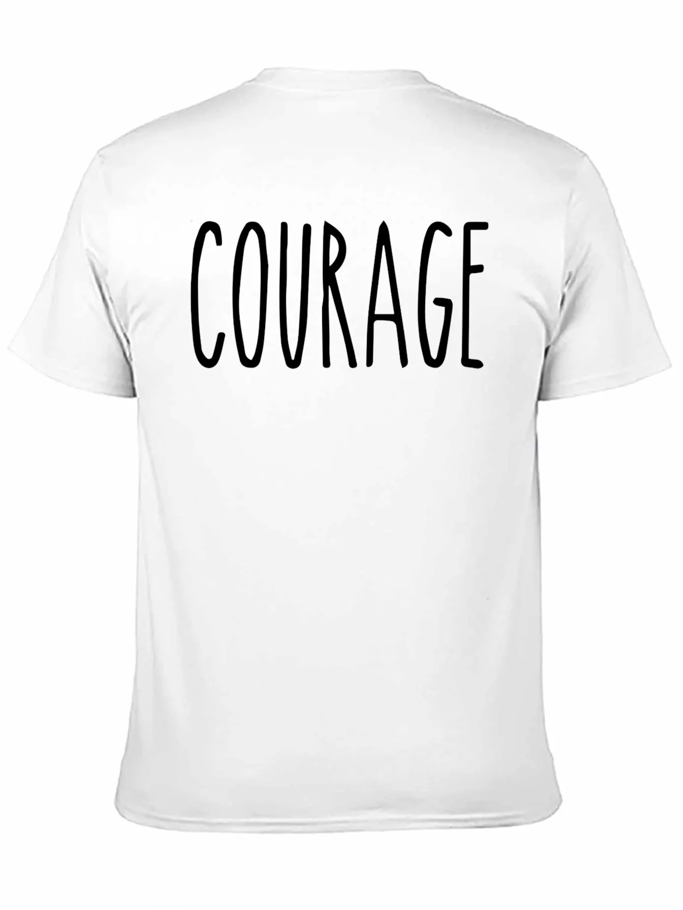Camiseta Negra Hombre Courage - Estilo Casual