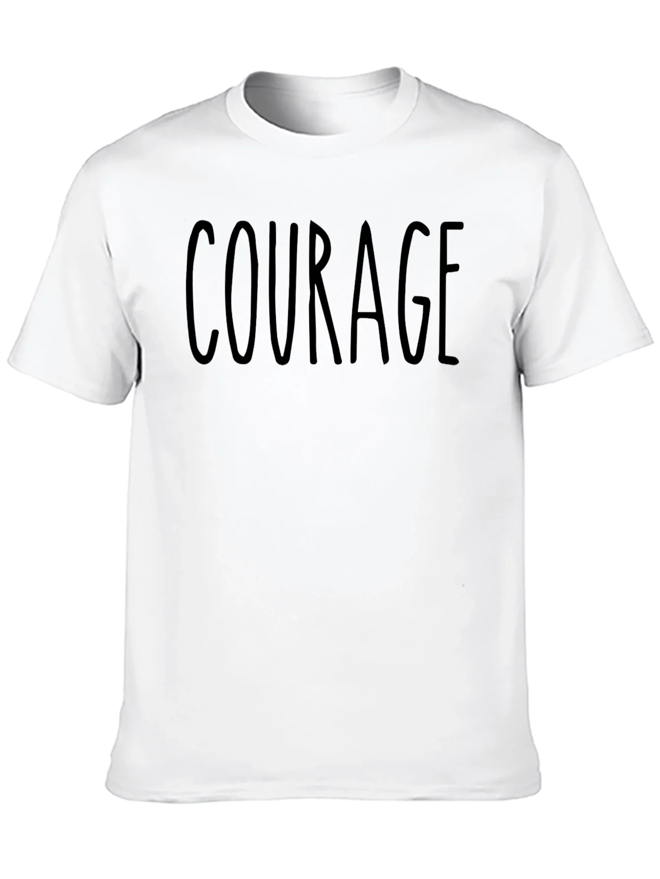 Camiseta Negra Hombre Courage - Estilo Casual