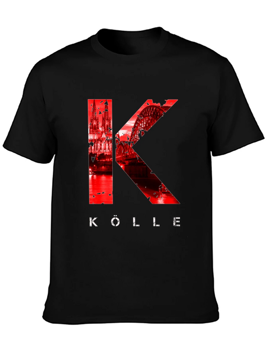 Rebbecca Köln T-Shirt - Red Cathedral & Bridge Graphic Tee