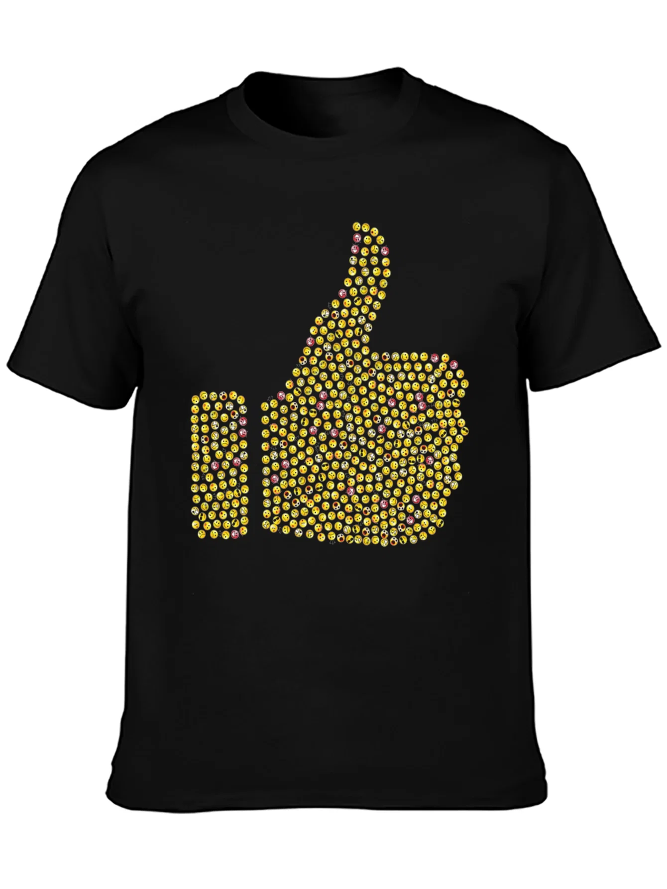 Rebbecca Emoji Thumbs Up Graphic T-Shirt - Black