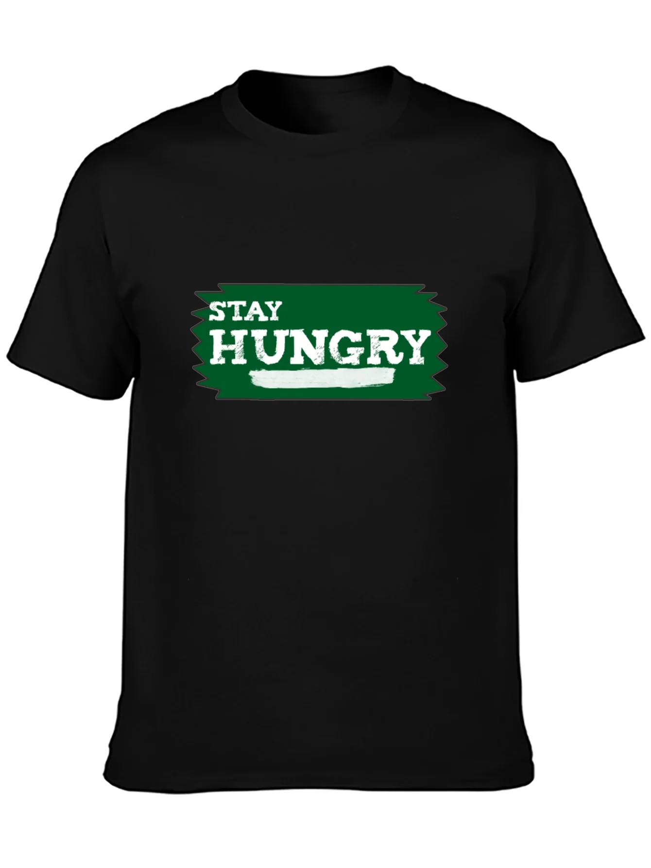 Camiseta Negra Stay Hungry para Hombre