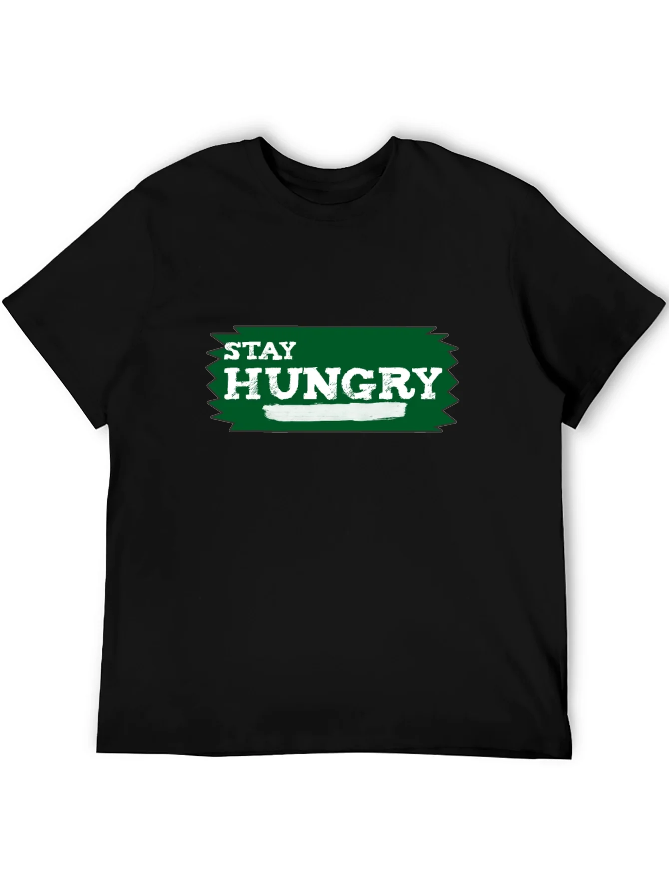 Camiseta Negra Stay Hungry para Hombre