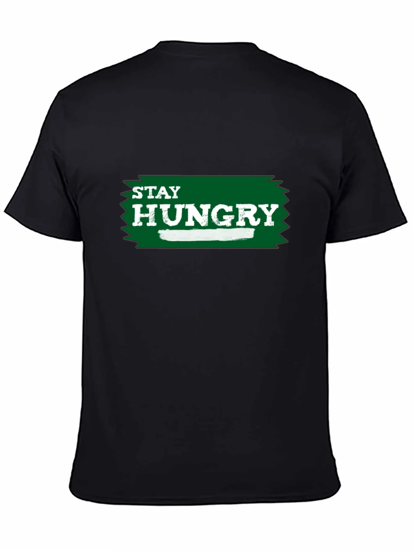 Camiseta Negra Stay Hungry para Hombre
