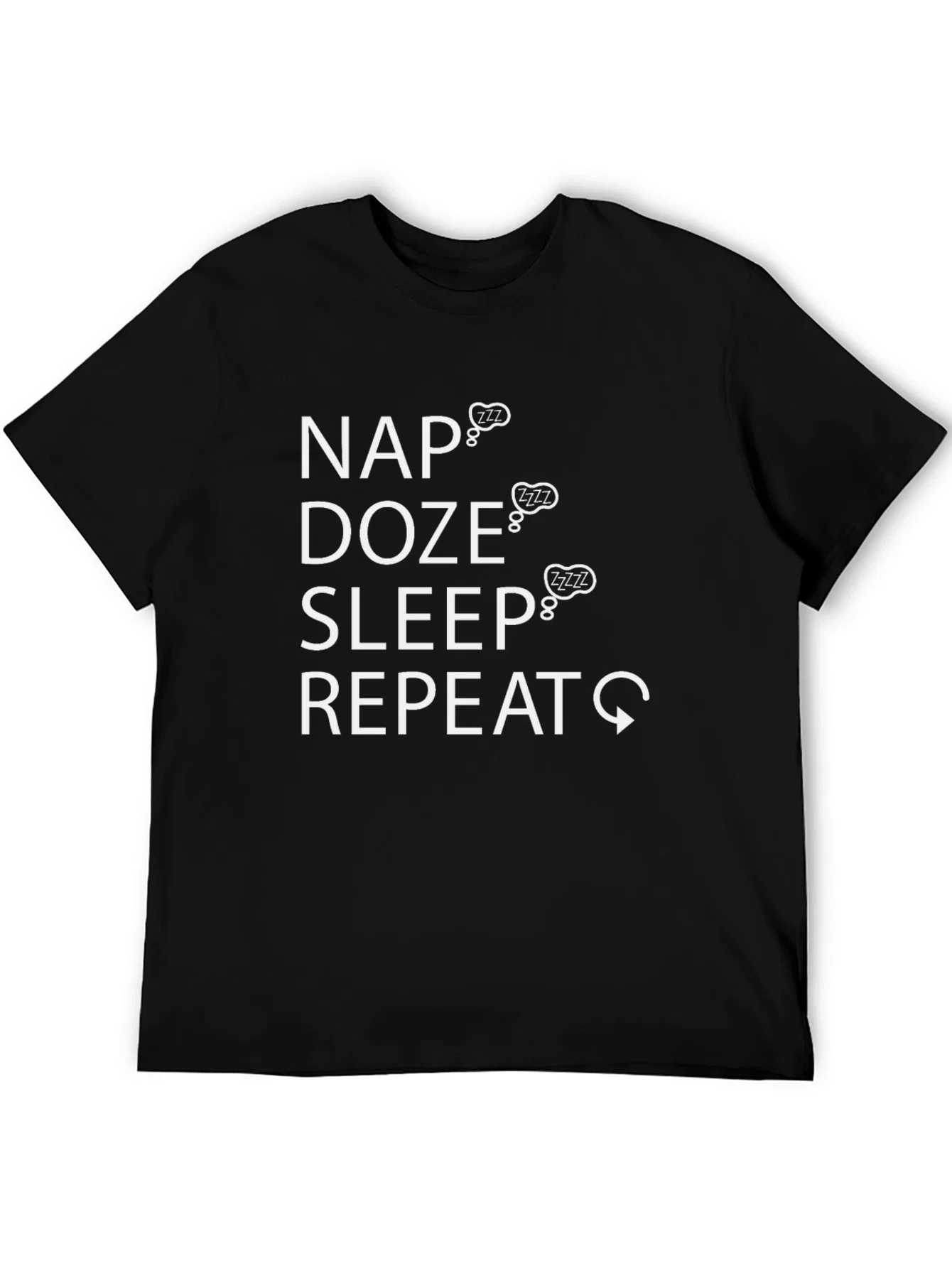 Rebbecca Nap Doze Sleep Repeat Graphic T-Shirt