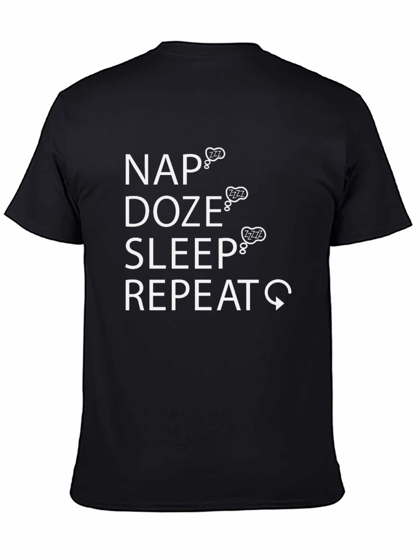 Rebbecca Nap Doze Sleep Repeat Graphic T-Shirt