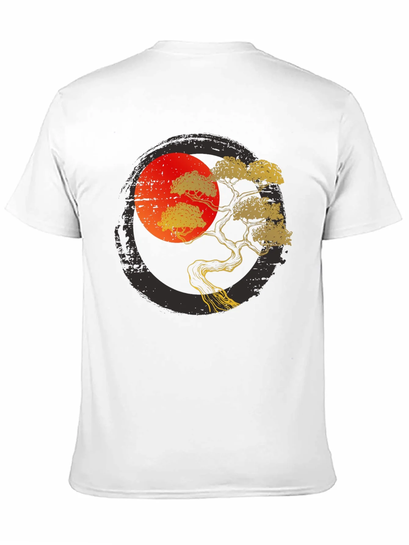 Camiseta Negra con Dise?o de ¨¢rbol Bons¨¢i Japon¨¦s