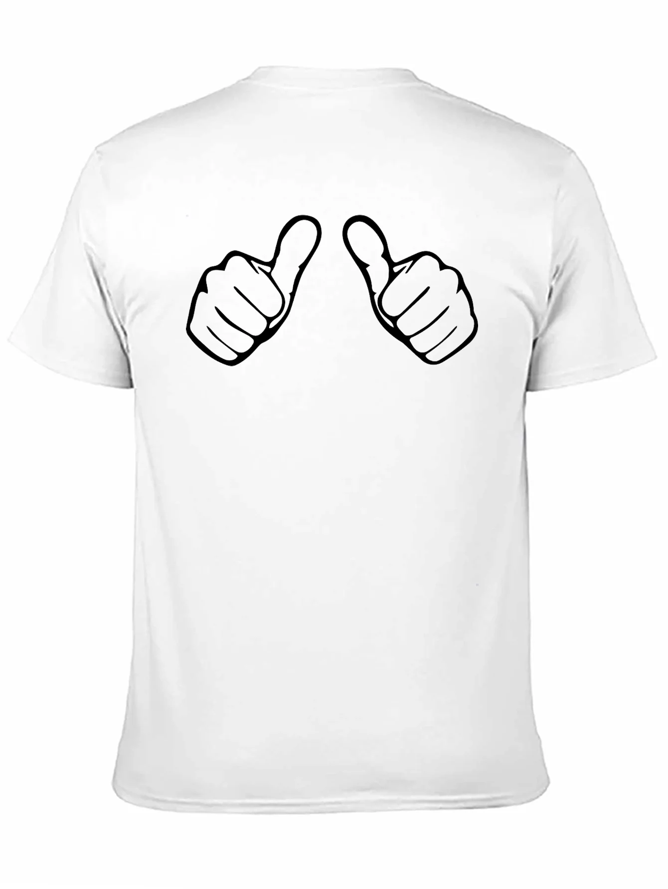 Camiseta Negra con Dise?o de Pulgares Arriba