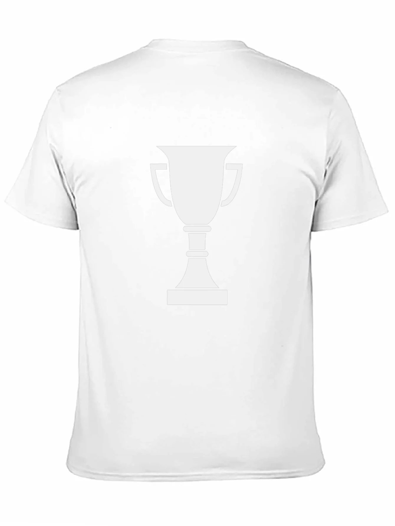 Camiseta Negra con Dise?o de Trofeo Blanco