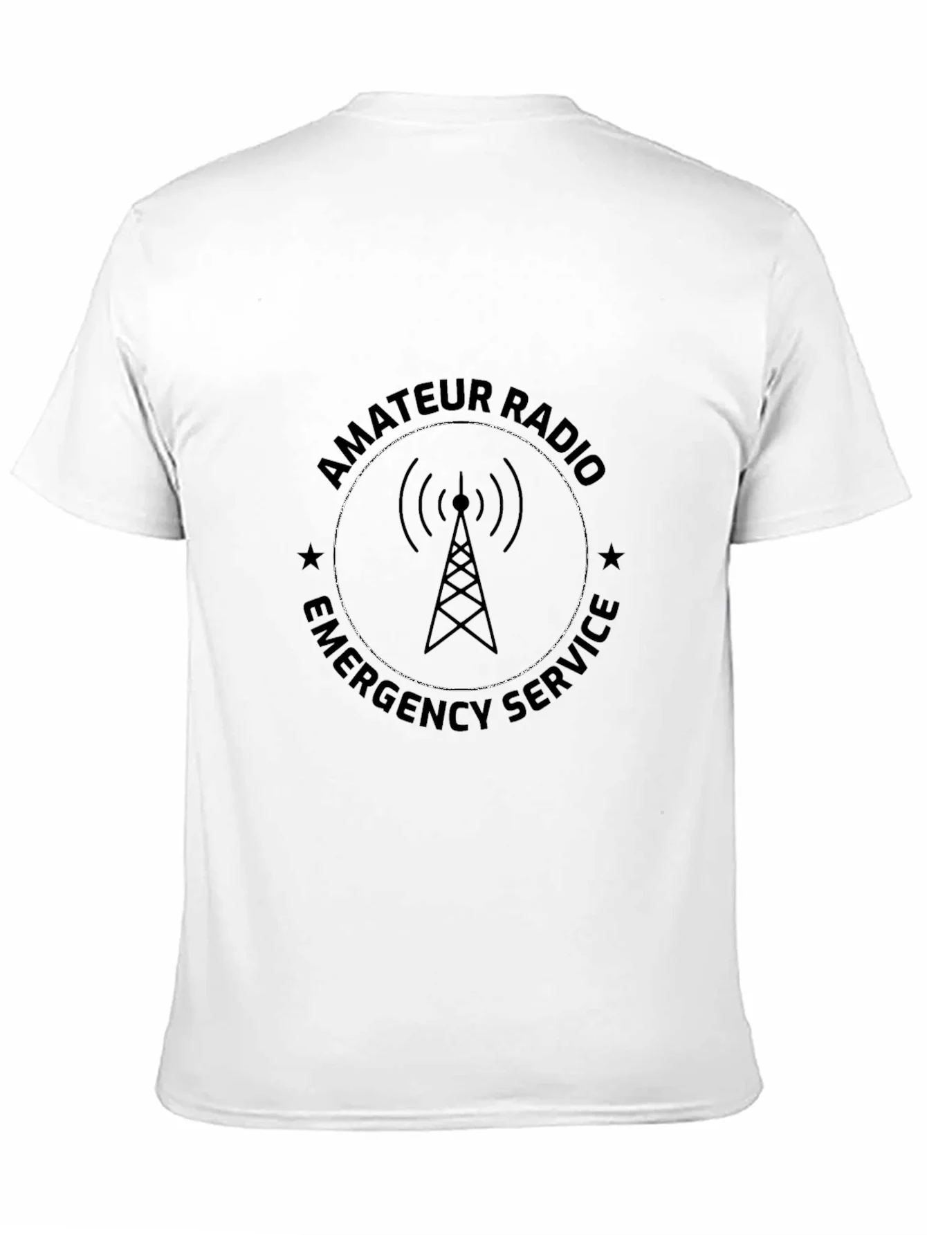 Camiseta Negra Radioaficionado Servicio de Emergencia