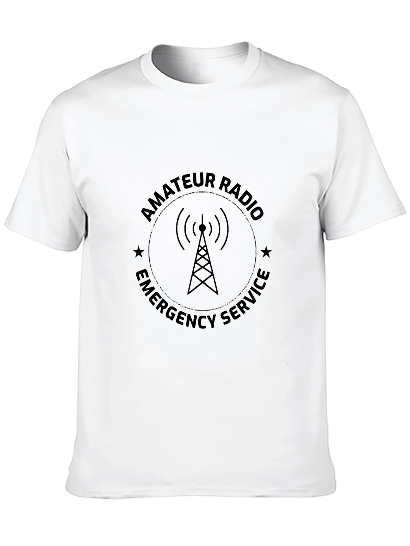 Camiseta Negra Radioaficionado Servicio de Emergencia