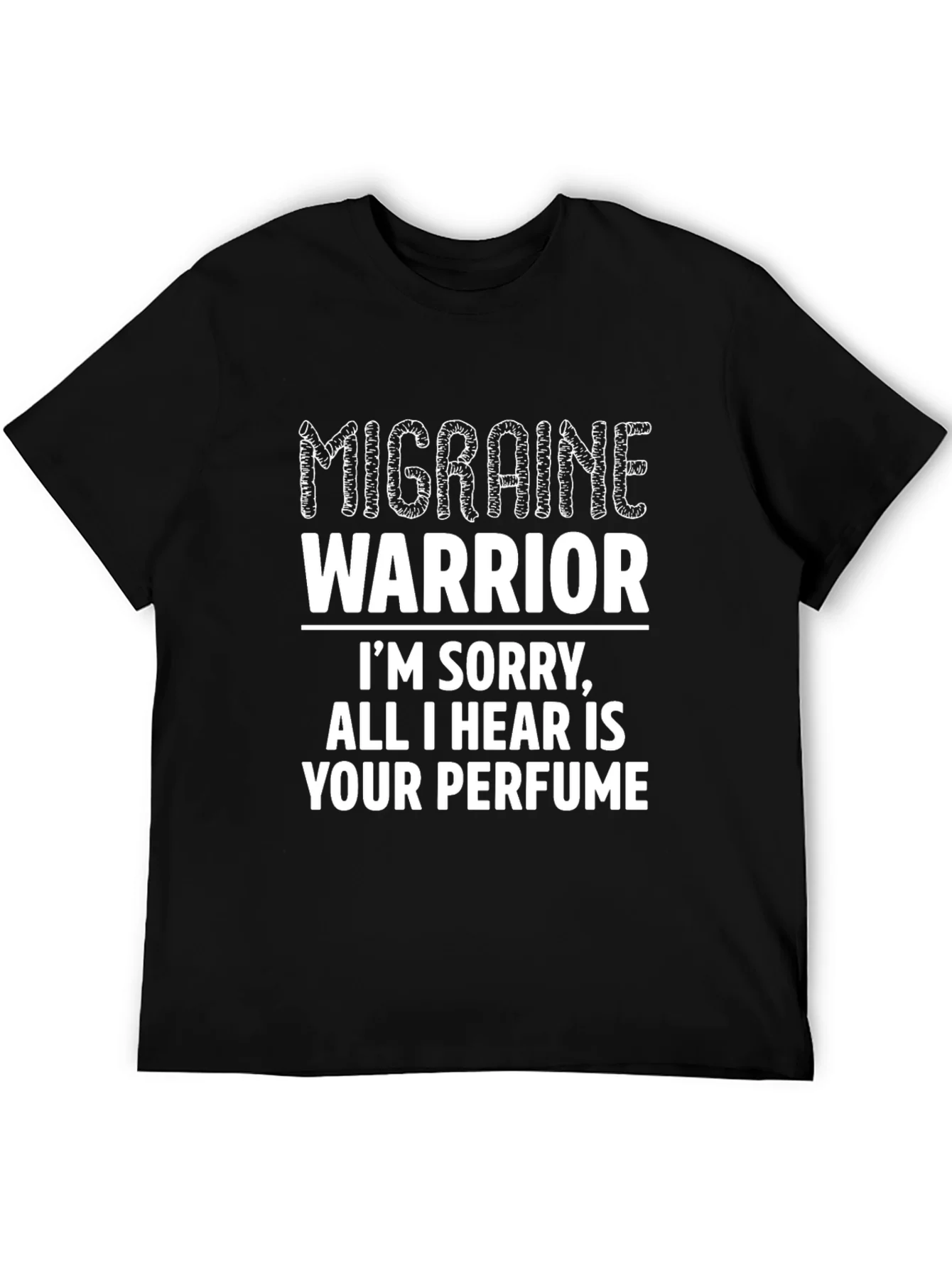 Camiseta Negra Migraine Warrior Perfume