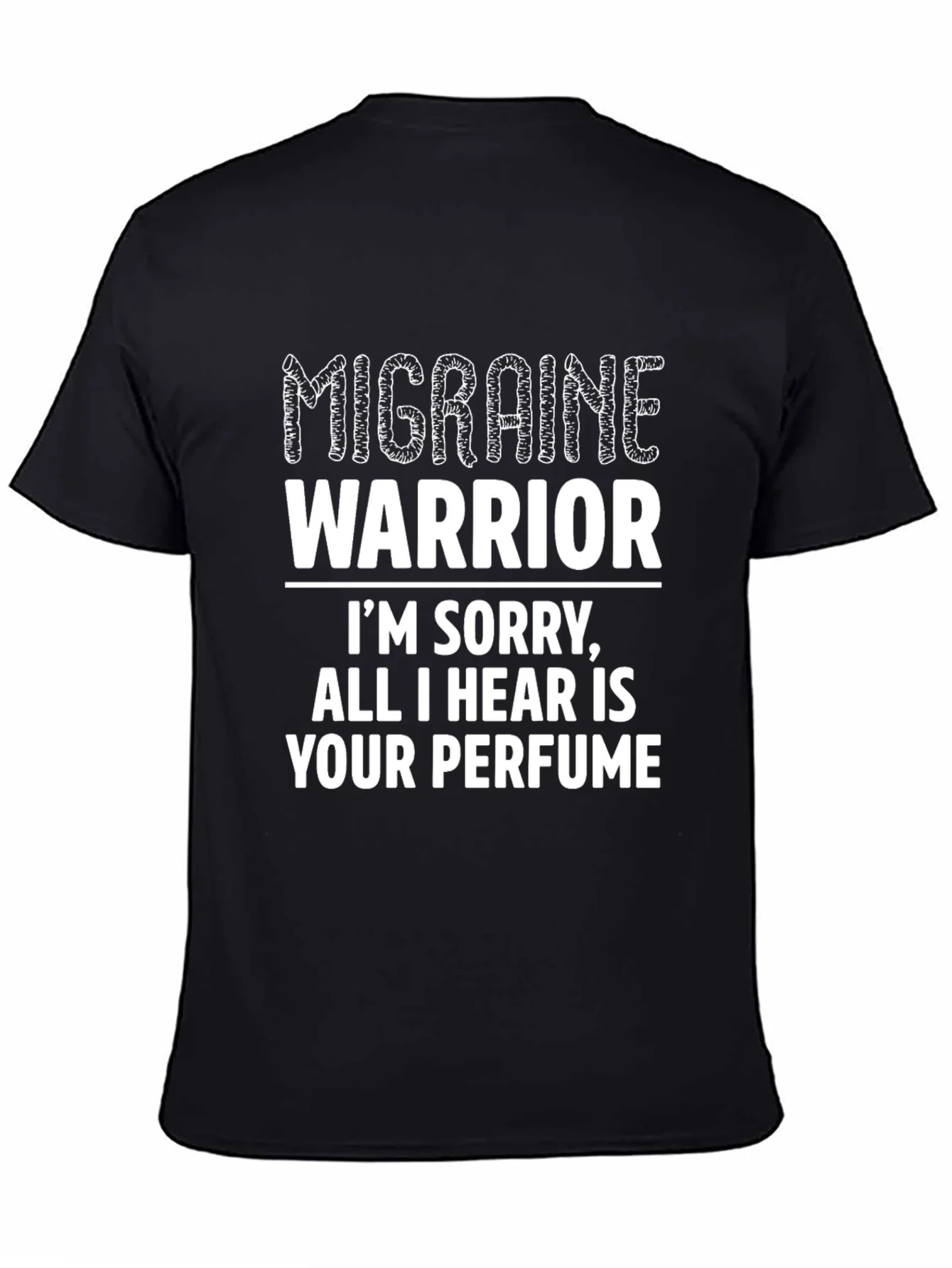 Camiseta Negra Migraine Warrior Perfume