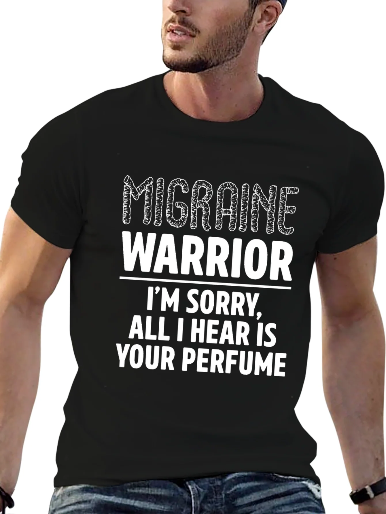 Camiseta Negra Migraine Warrior Perfume