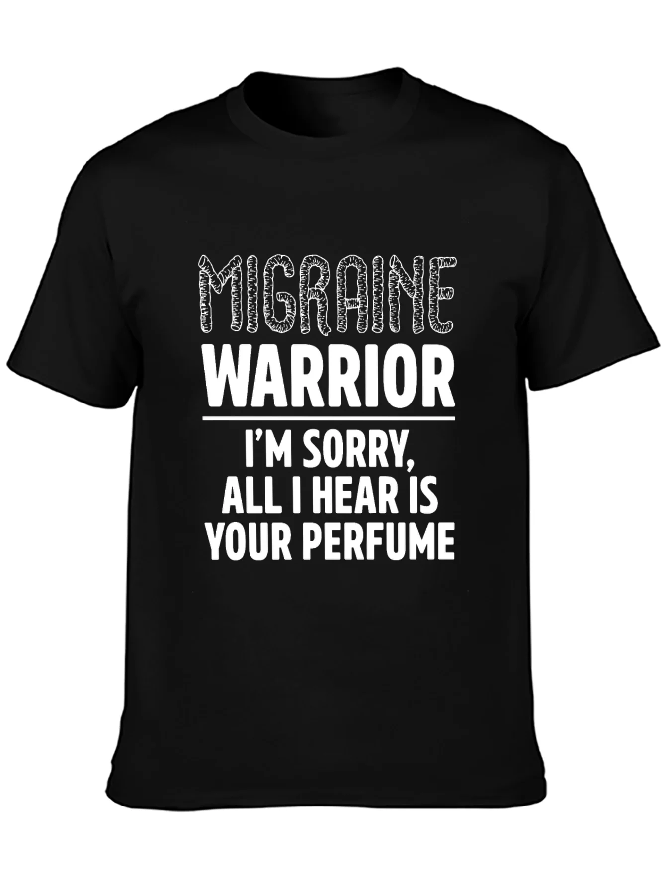 Camiseta Negra Migraine Warrior Perfume