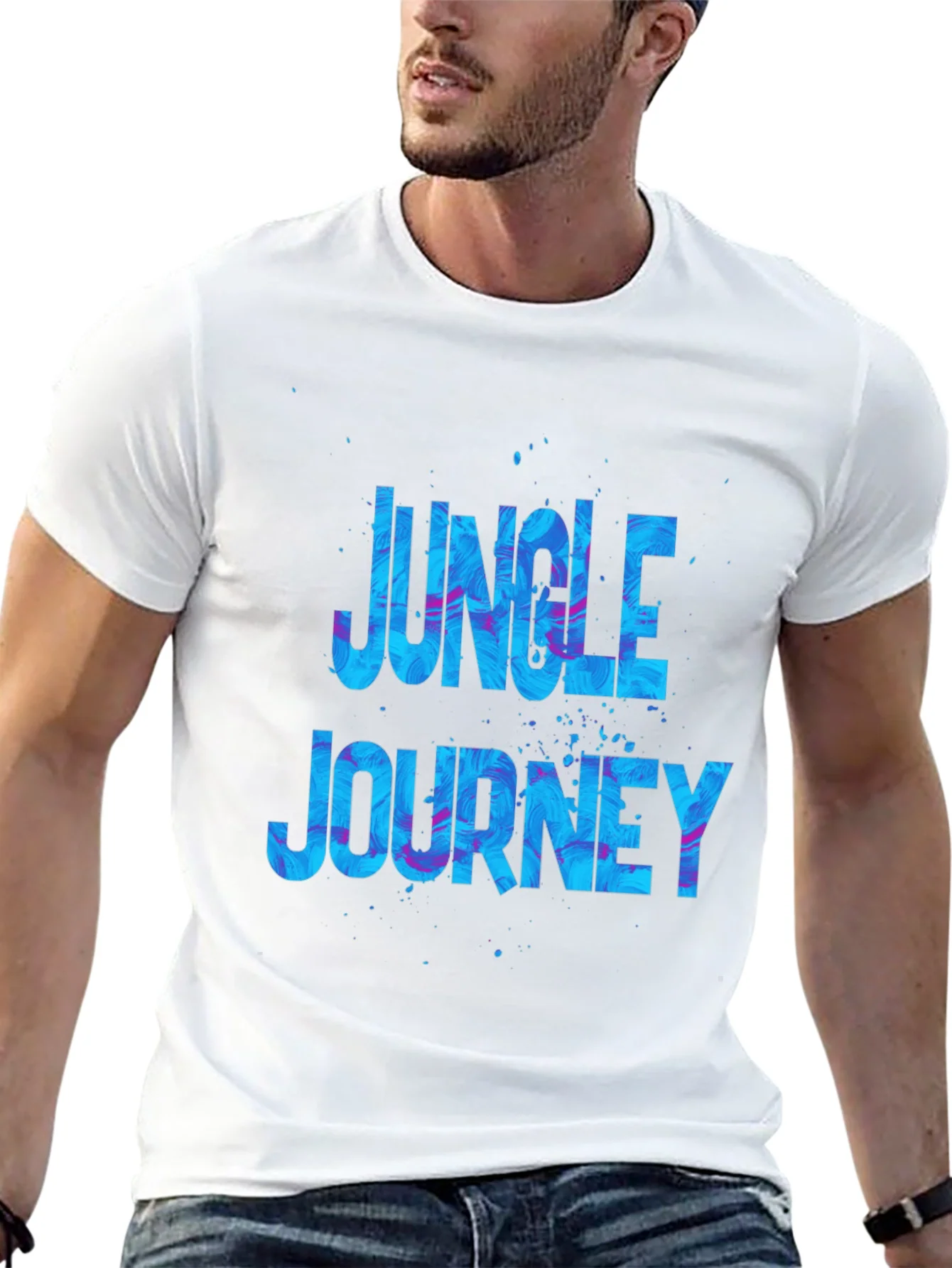 Rebbecca Jungle Journey Graphic Black T-Shirt