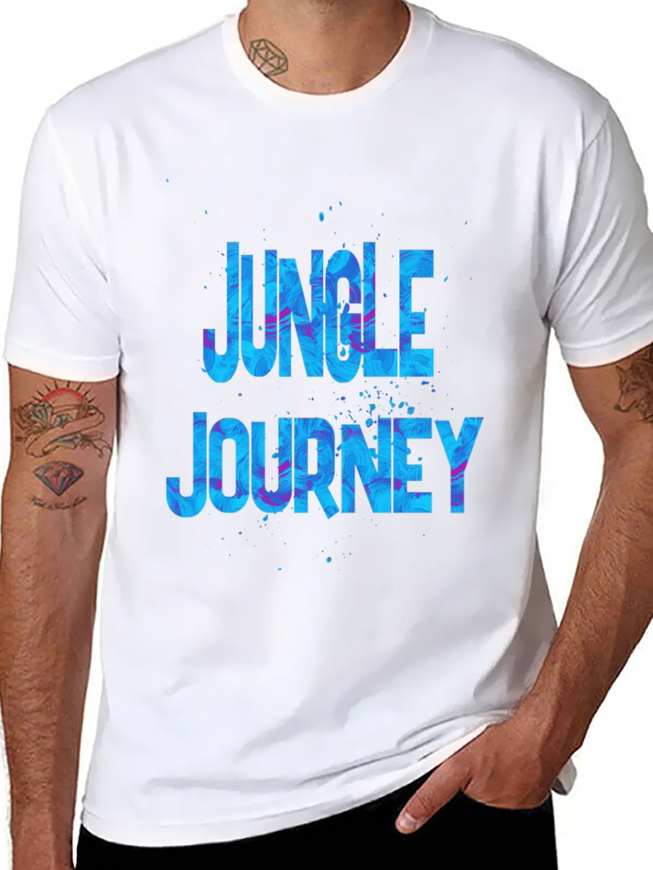 Rebbecca Jungle Journey Graphic Black T-Shirt