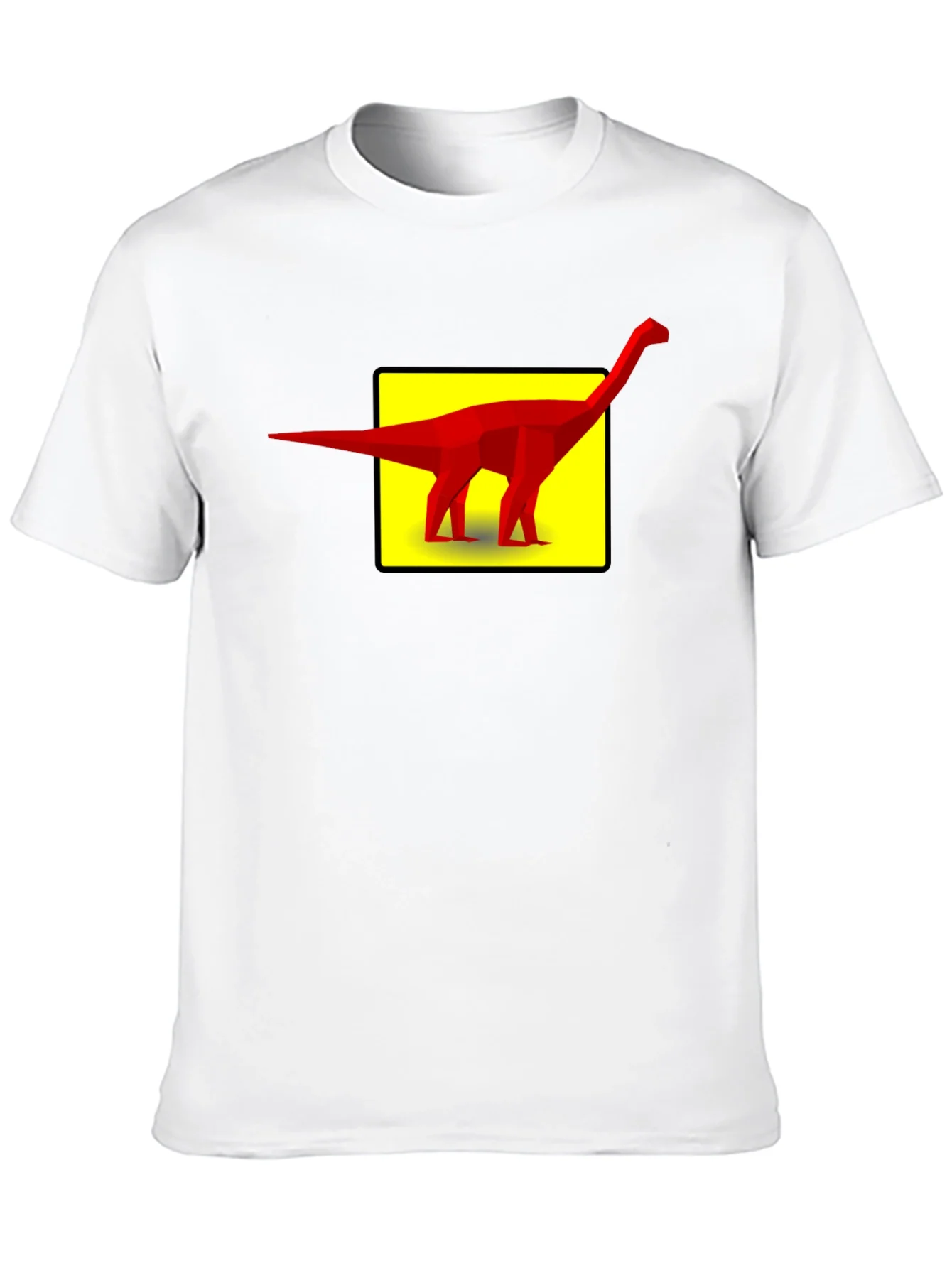 Camiseta Negra con Dise?o de Dinosaurio Abstracto