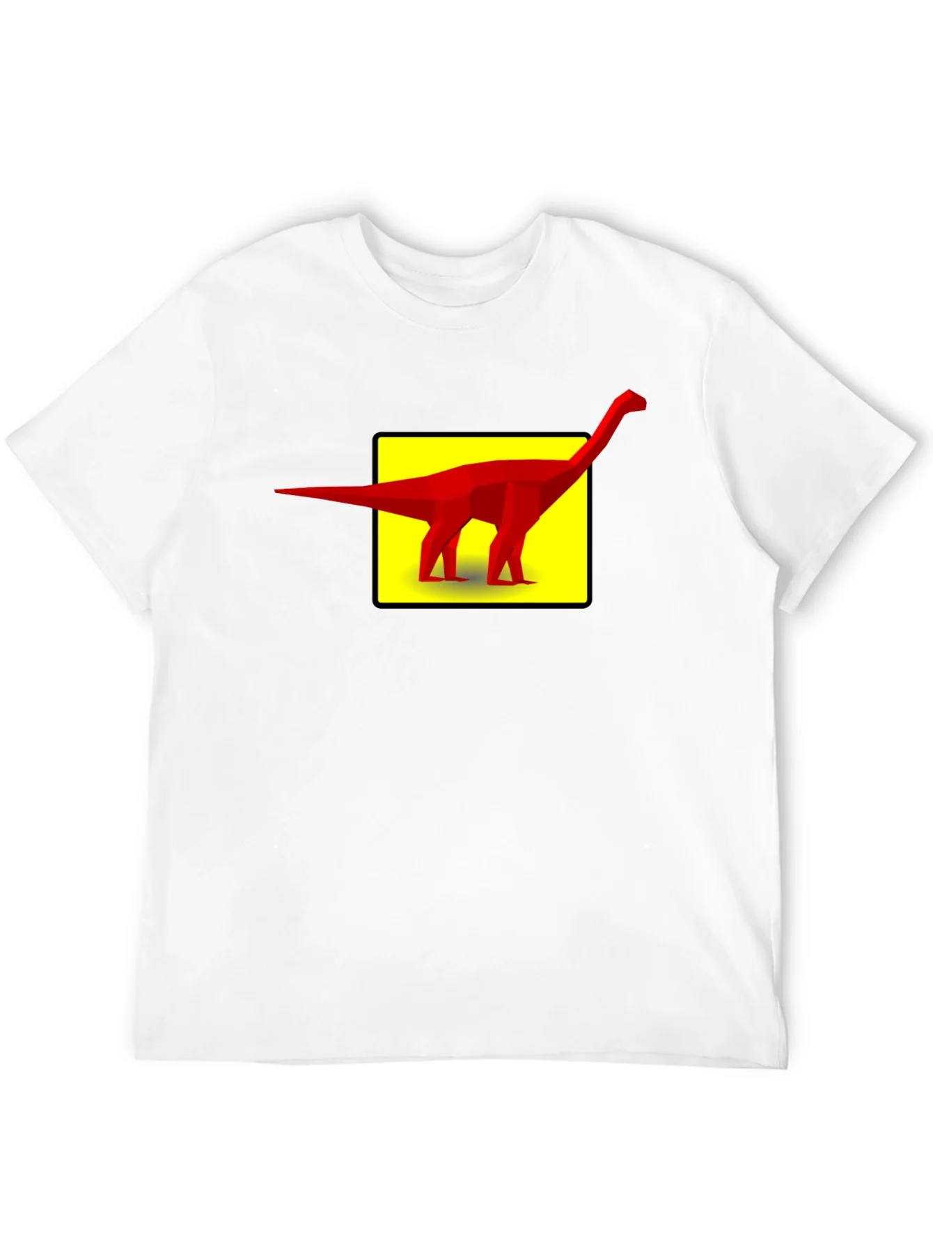 Camiseta Negra con Dise?o de Dinosaurio Abstracto