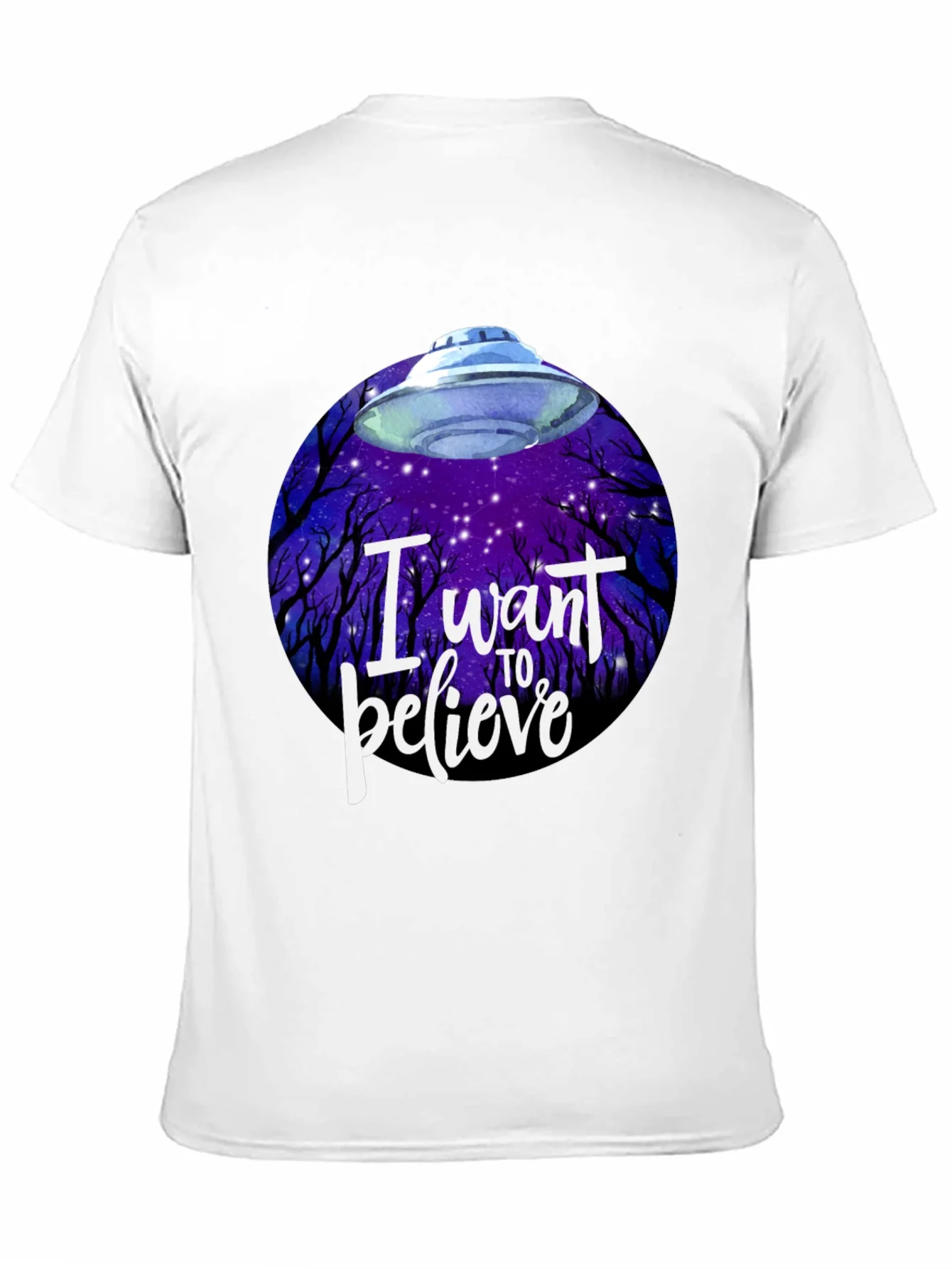 Camiseta Negra OVNI Quiero Creer Unisex